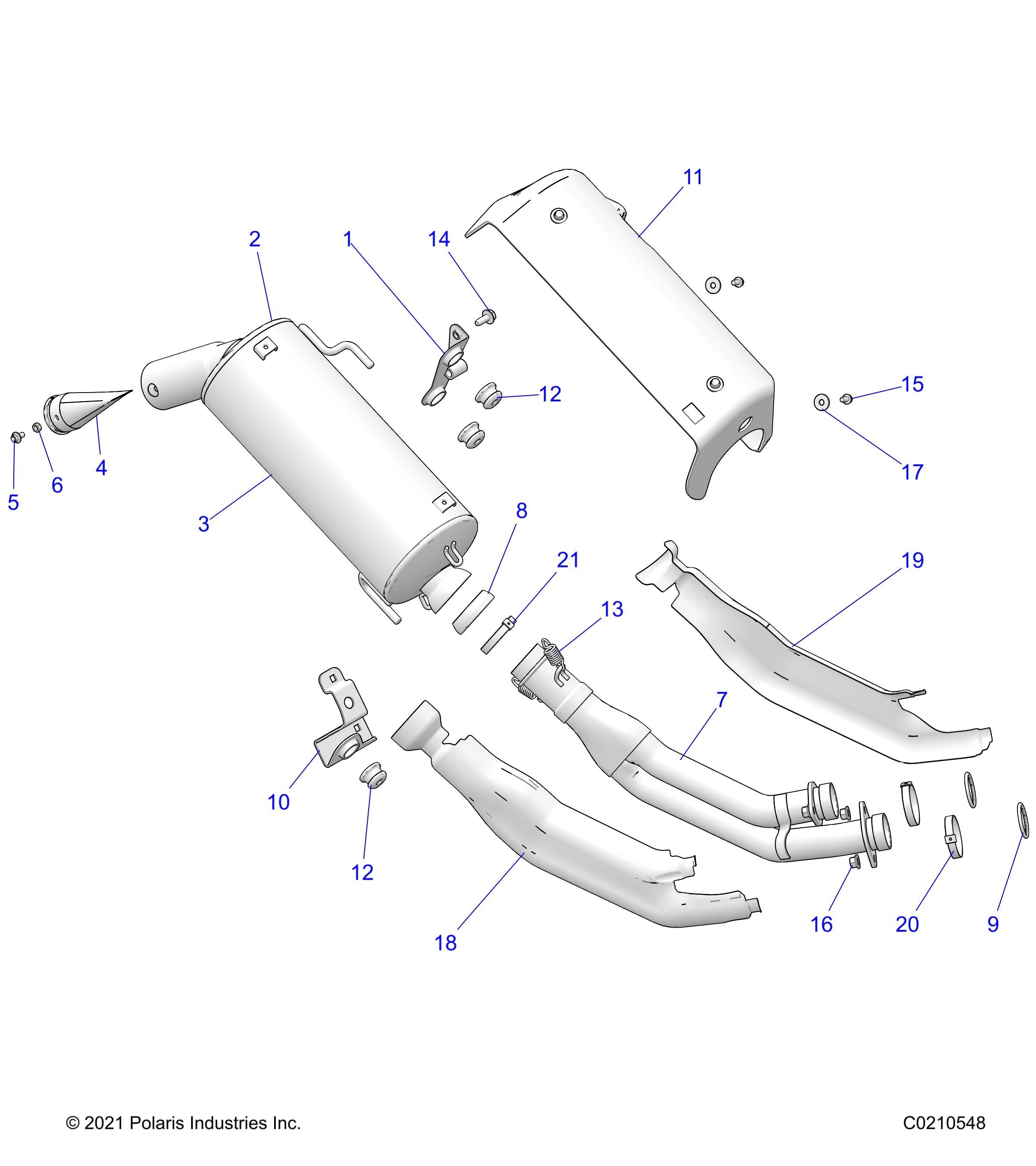 MOTEUR ECHAPPEMENT POUR SPORTSMAN XP 1000 48 LE RIDE COMMAND 2025