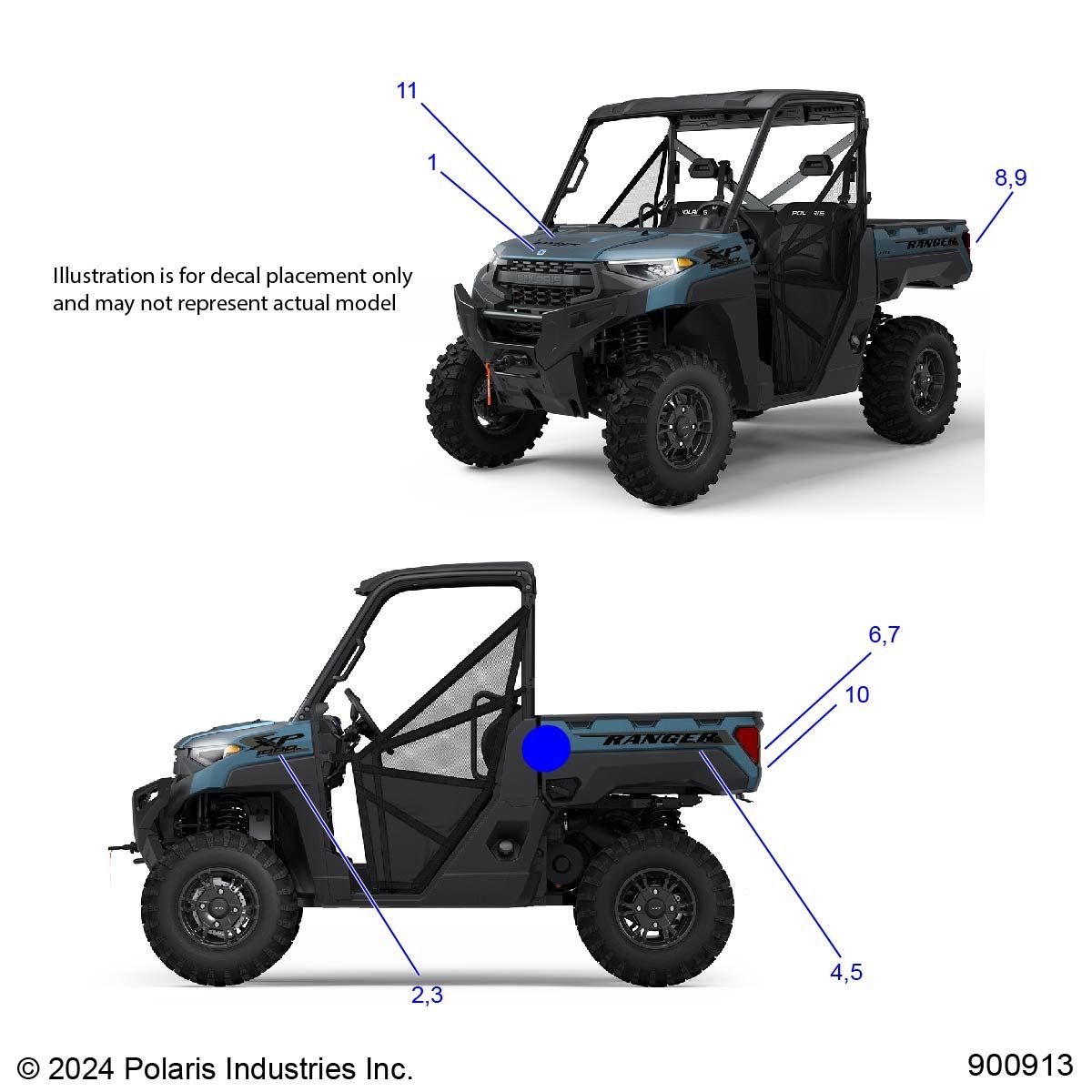 CARROSSERIE AUTOCOLLANTS DESIGN POUR RANGER XP 1000 MD 2025