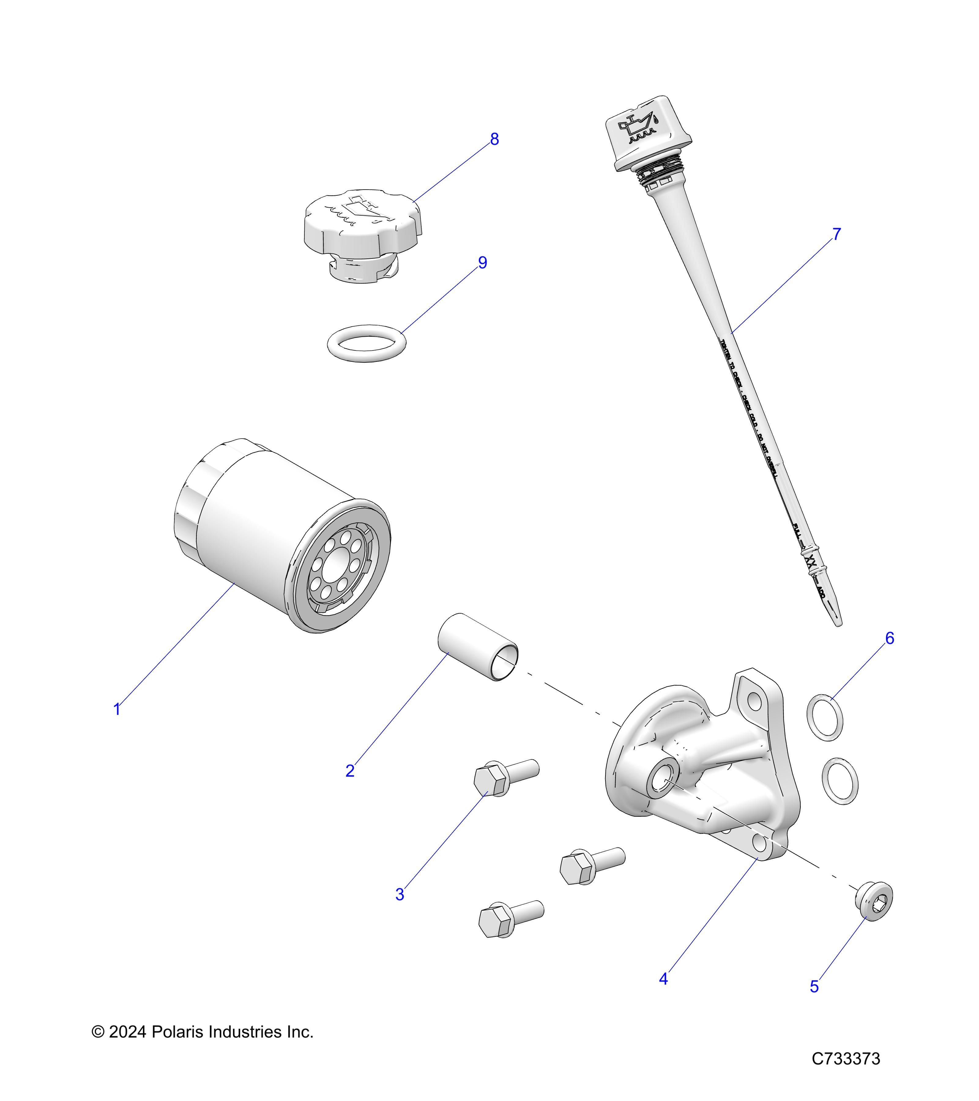 MOTEUR FILTRE A HUILE ET DIPSTICK POUR RANGER 570 NSTR 2025