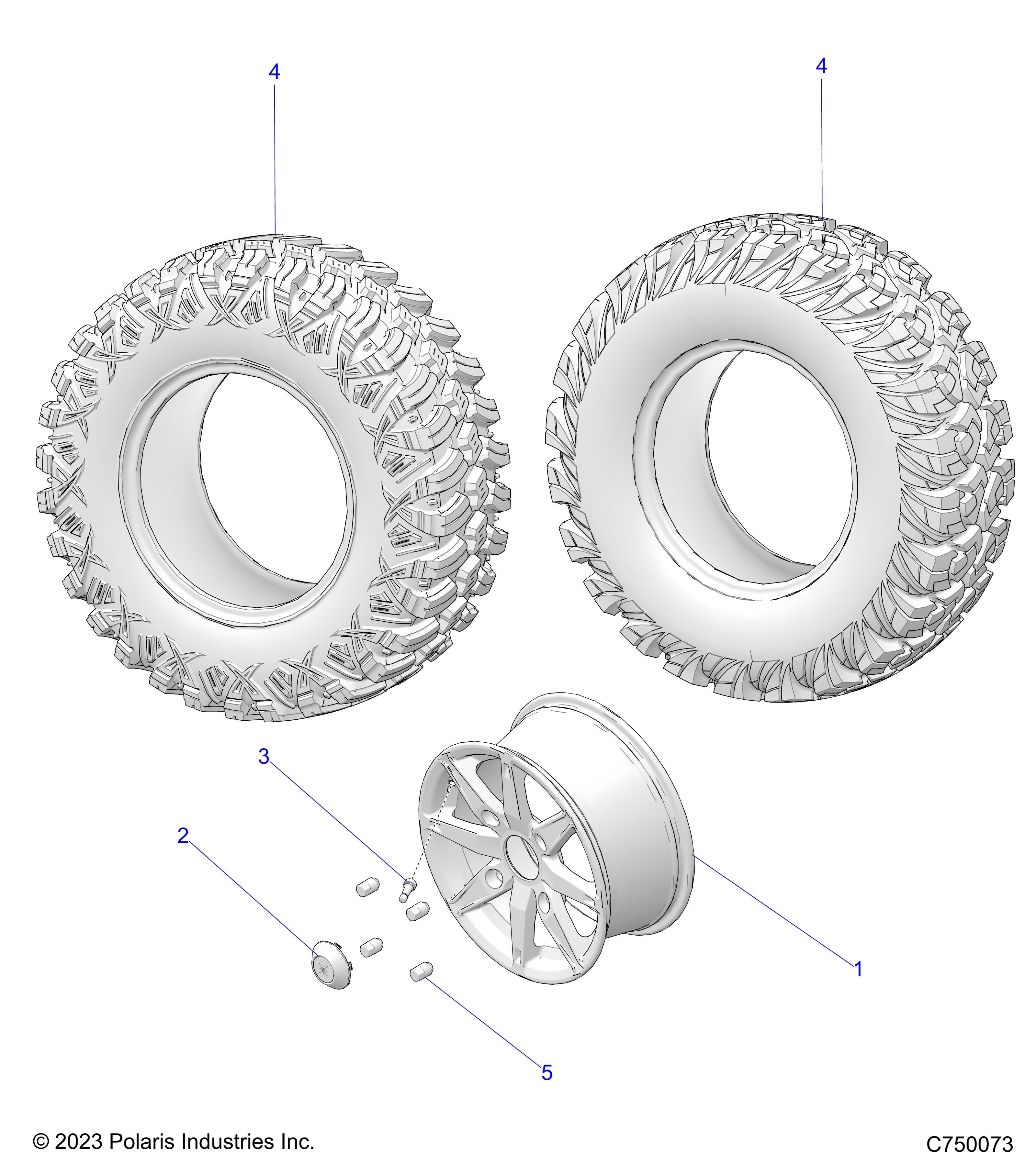 ROUES ROUES AVANT POUR GENERAL XP 1000 PREMIUM 2024