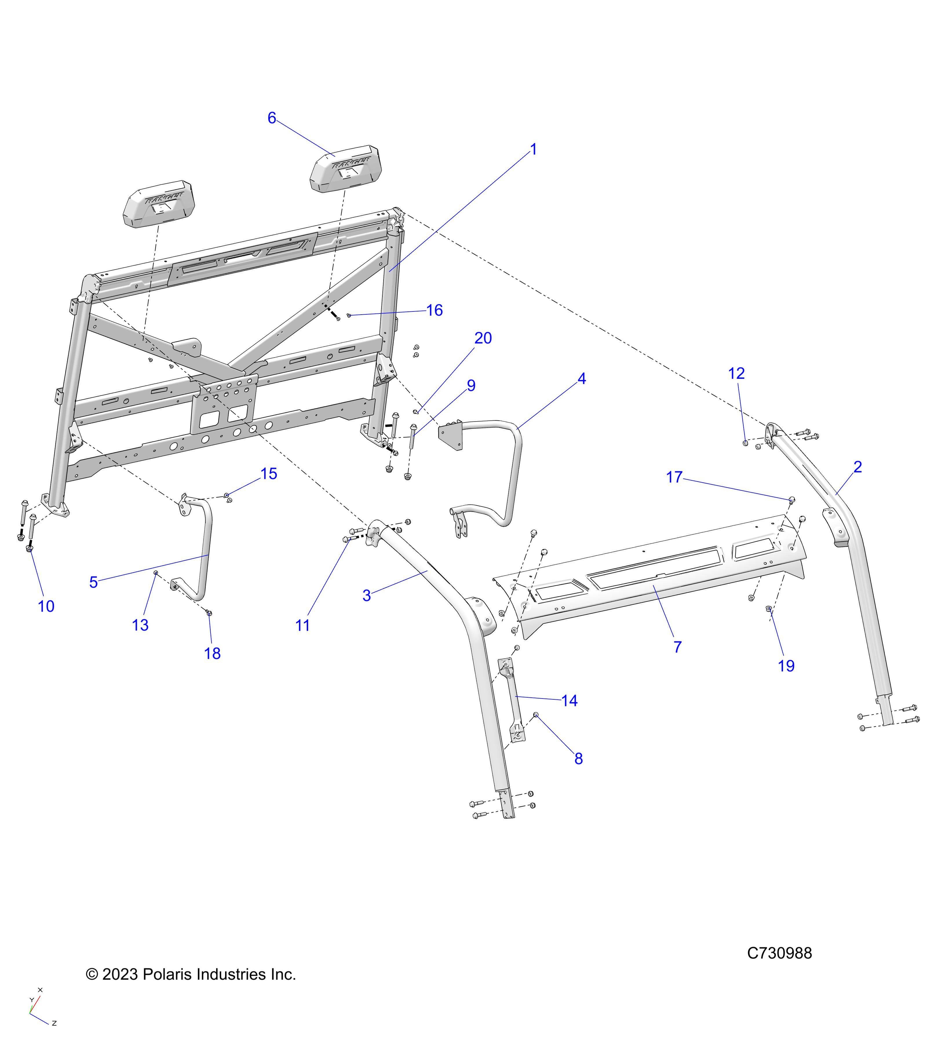 CHASSIS CAB FRAME POUR RANGER EV FULLSIZE PREMIUM (R01) 2023