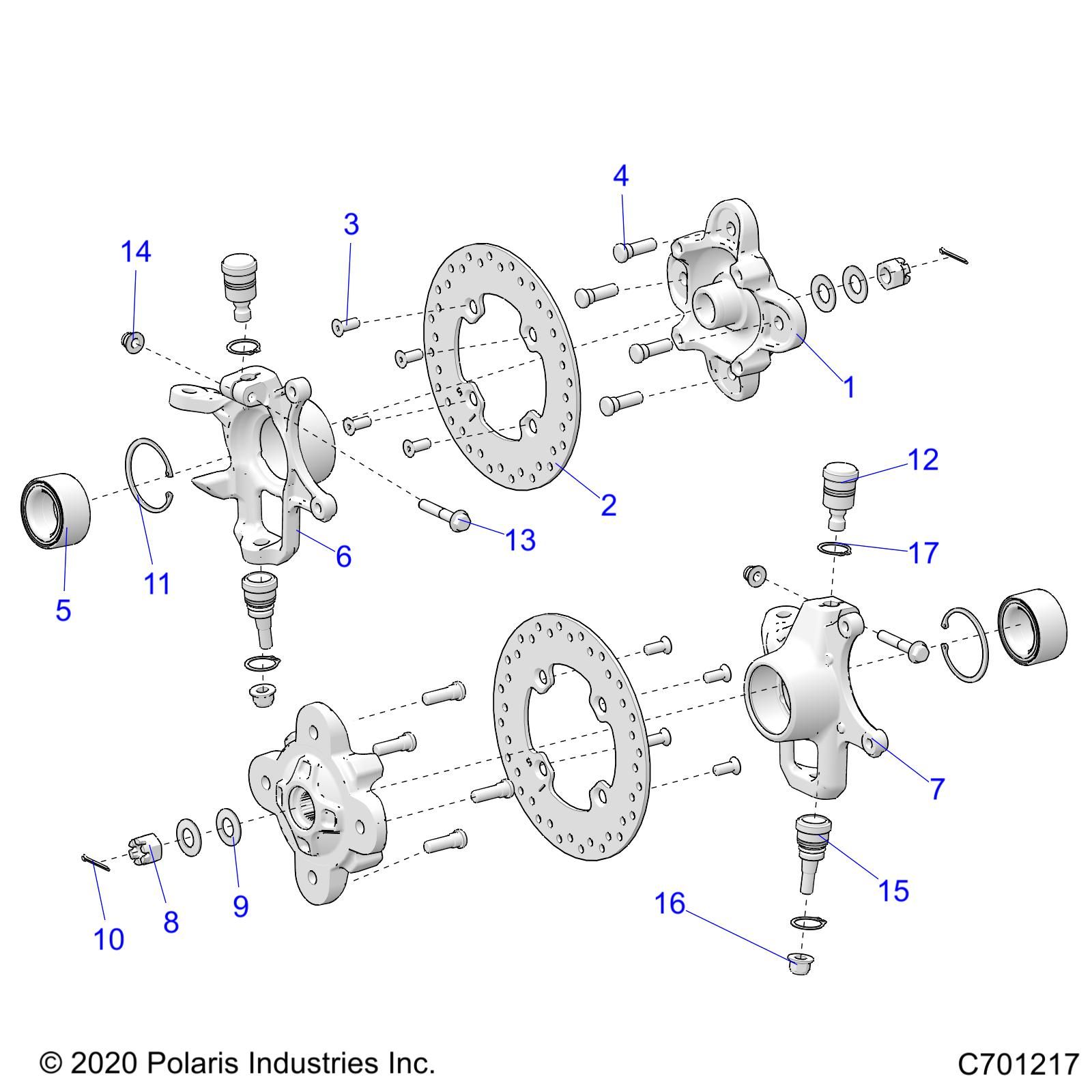 SUSPENSION FRONT HUB POUR RANGER XP 1000 EPS ISRL R02 2023