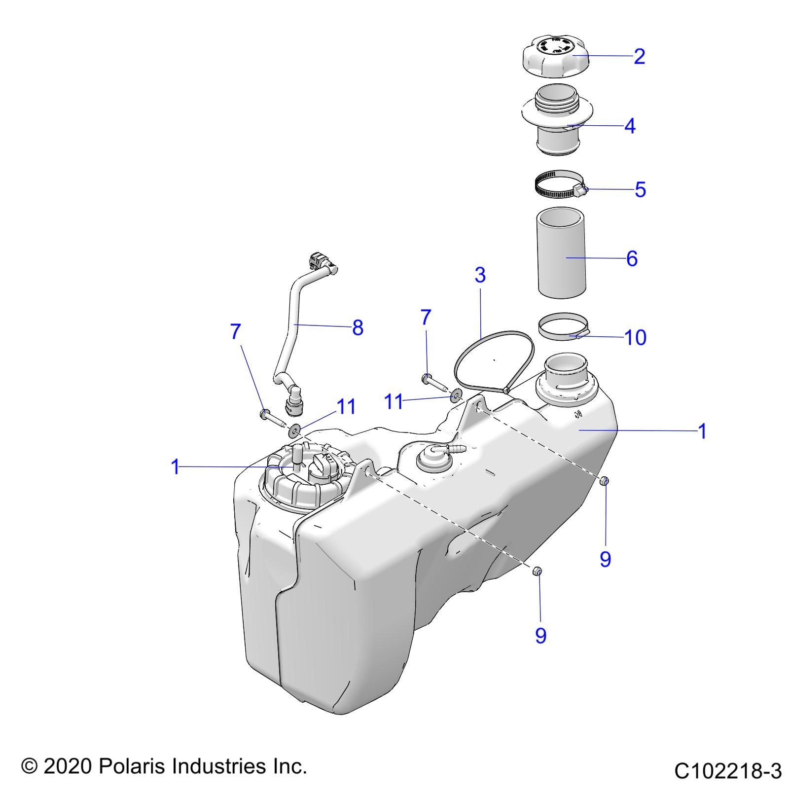 MOTEUR CIRCUIT ET RESERVOIR DE CARBURANT POUR SPORTSMAN 850 48 2022