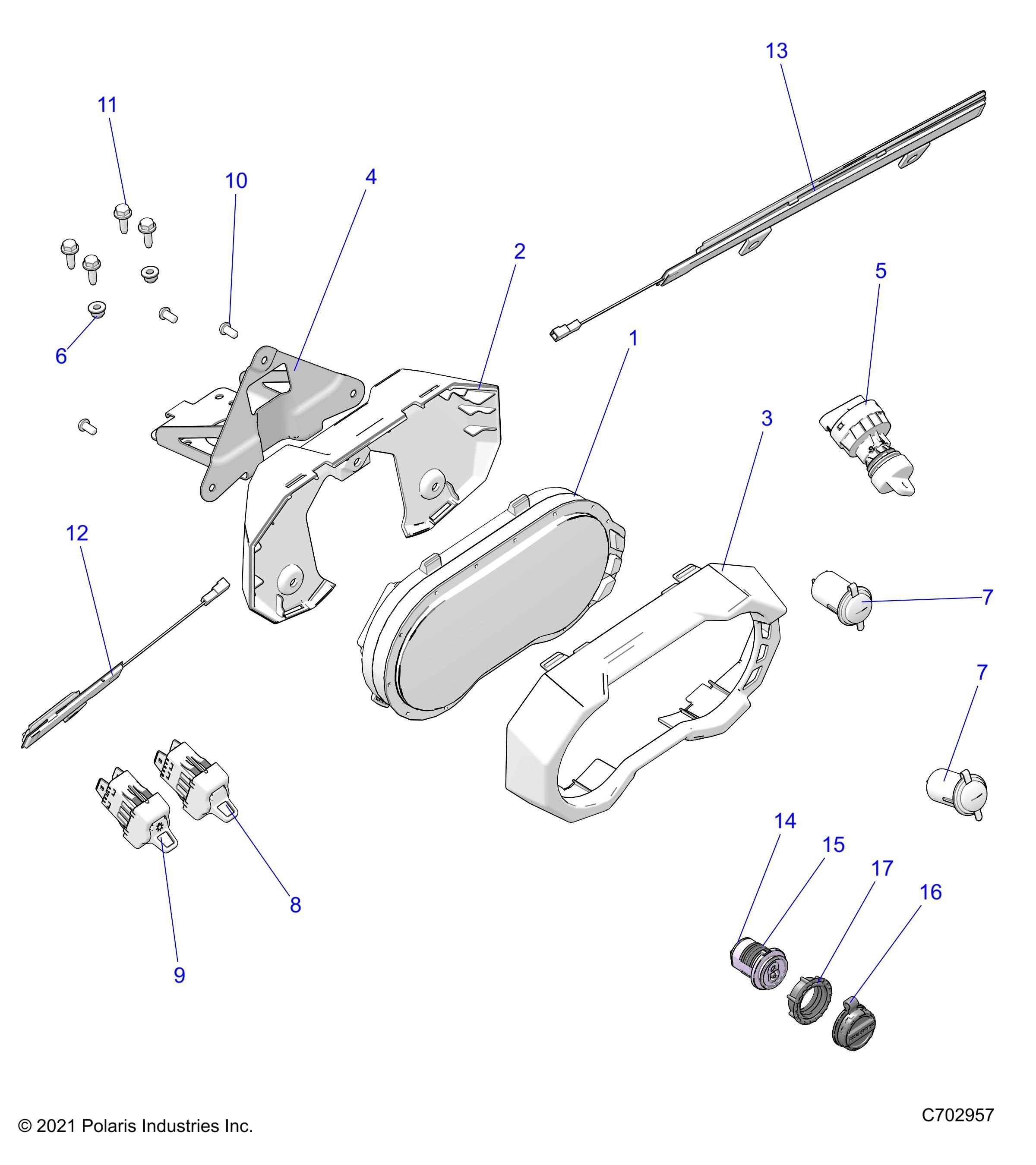 ELECTRIQUE INSTRUMENTS DU TABLEAU DE BORDS ET CONTROLEURS POUR RZR TURBO R 4 SPORT 2022