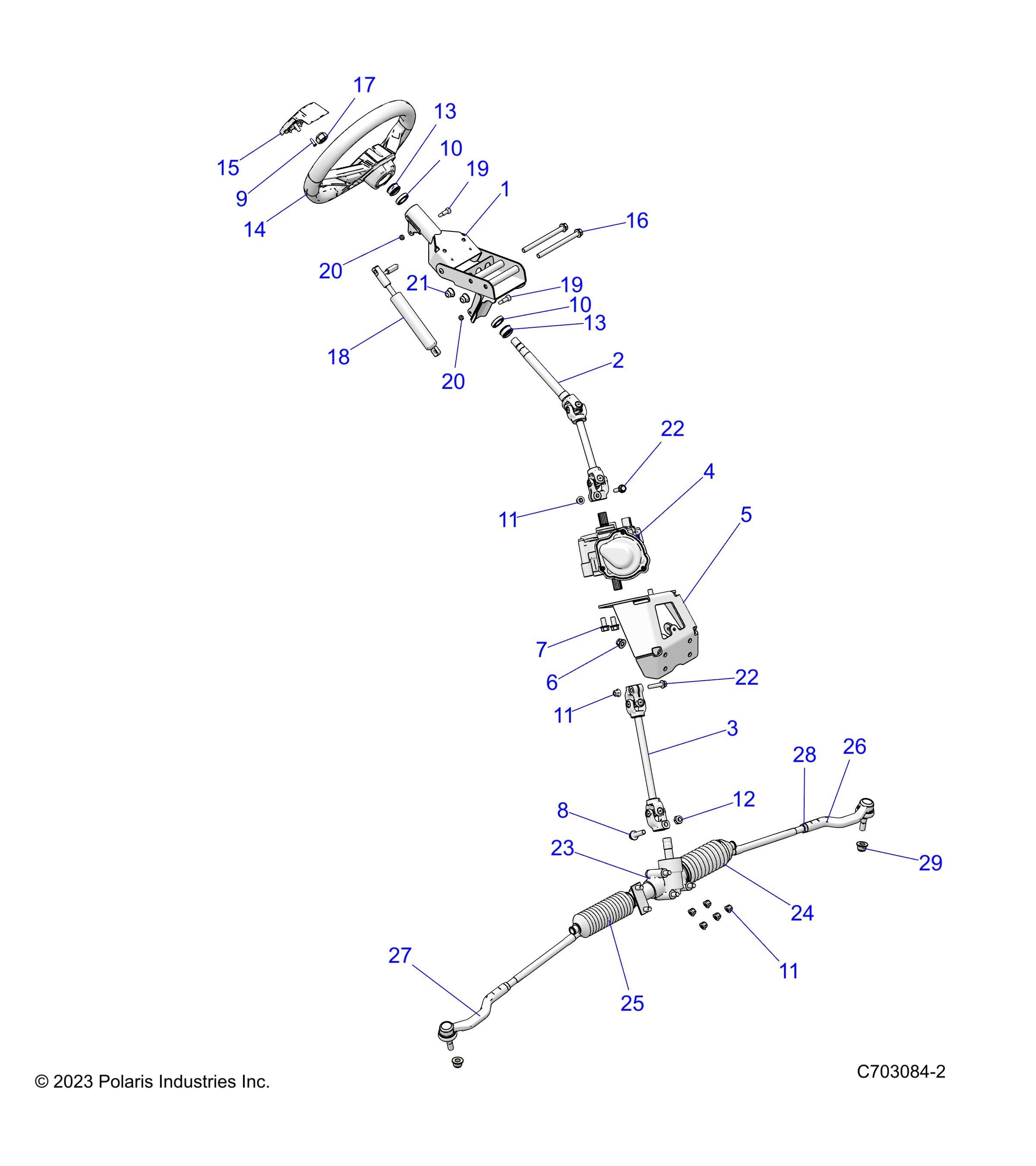 DIRECTION DIRECTION ASM POUR RZR XP 1000 SPORT 2023