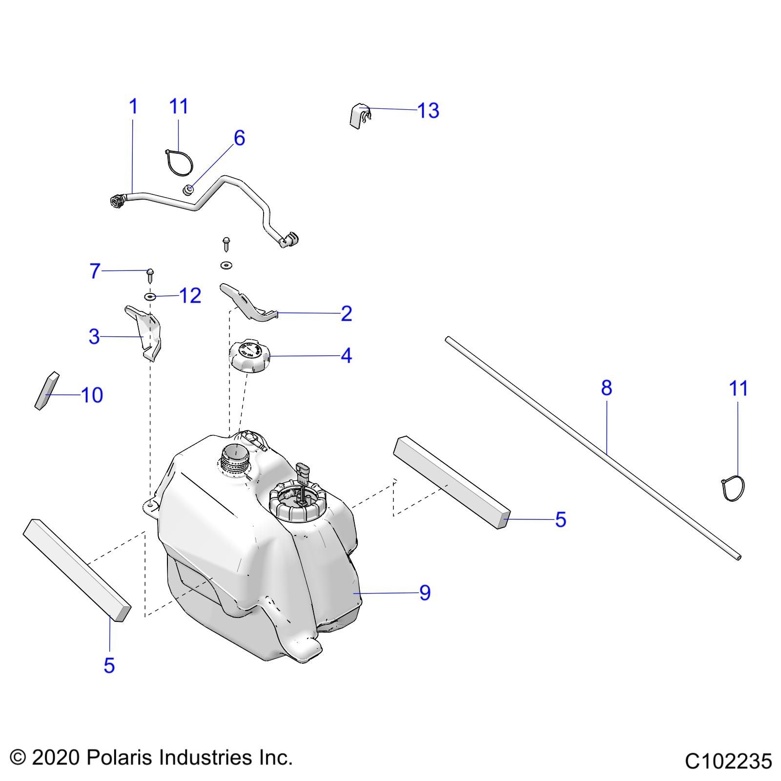 MOTEUR CIRCUIT ET RESERVOIR DE CARBURANT POUR SPORTSMAN TOURING 570 EPS 2022