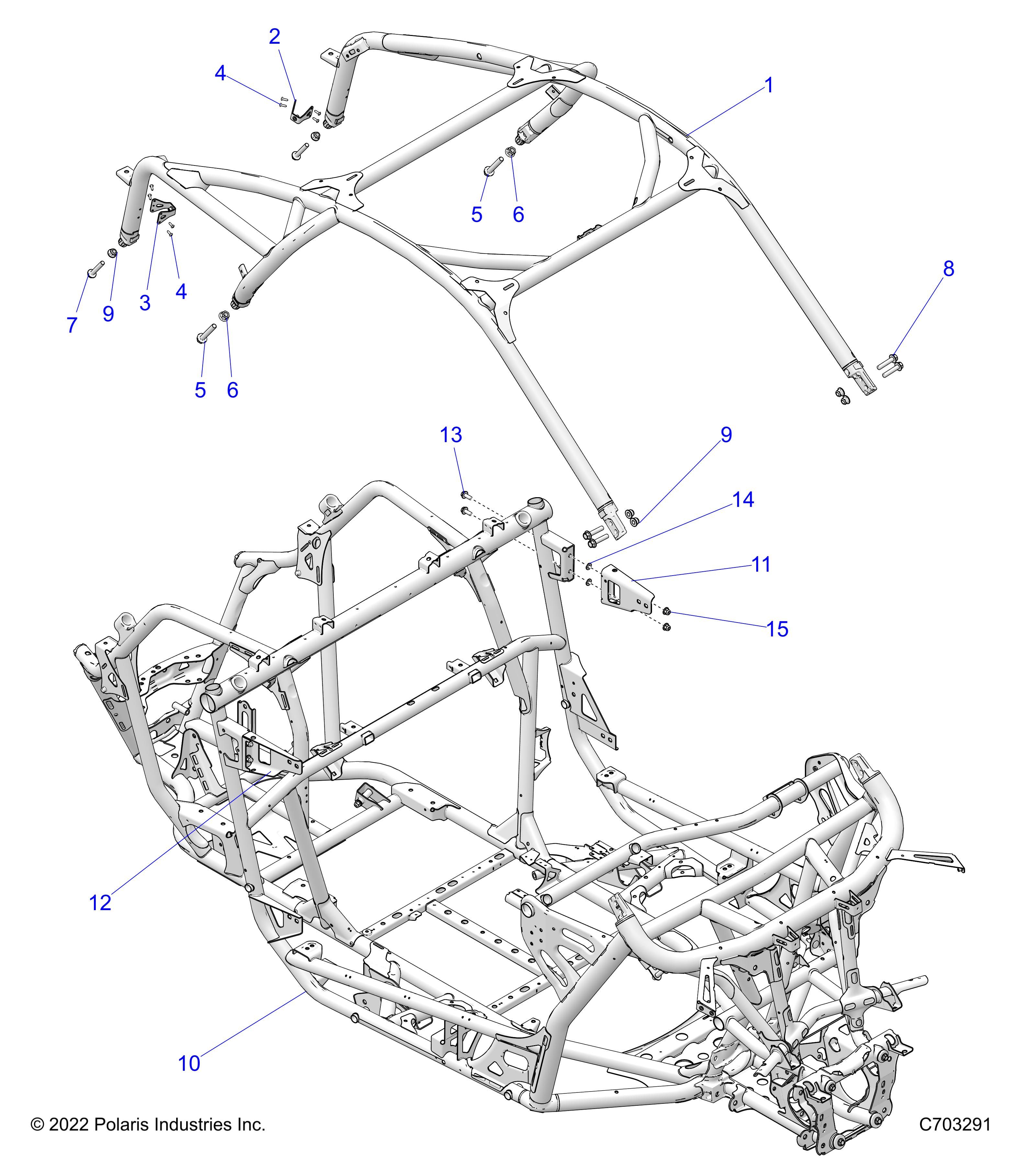 CHASSIS CAB FRAME POUR RZR PRO R ULTIMATE (R01) 2023