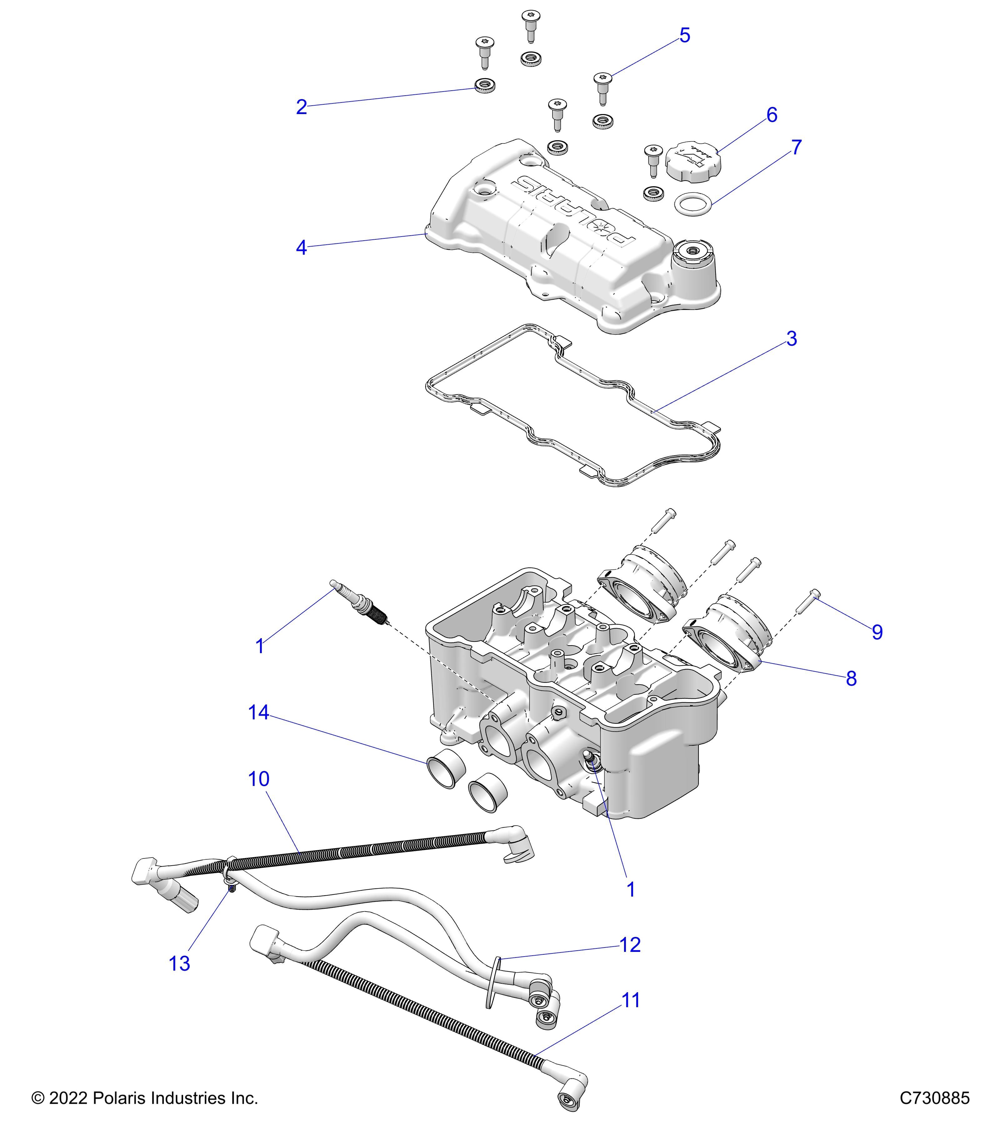 MOTEUR ACCELERATEUR ET COUVERCLE DE SOUPAPES POUR RANGER 1000 EPSPREMIUM PS 2024