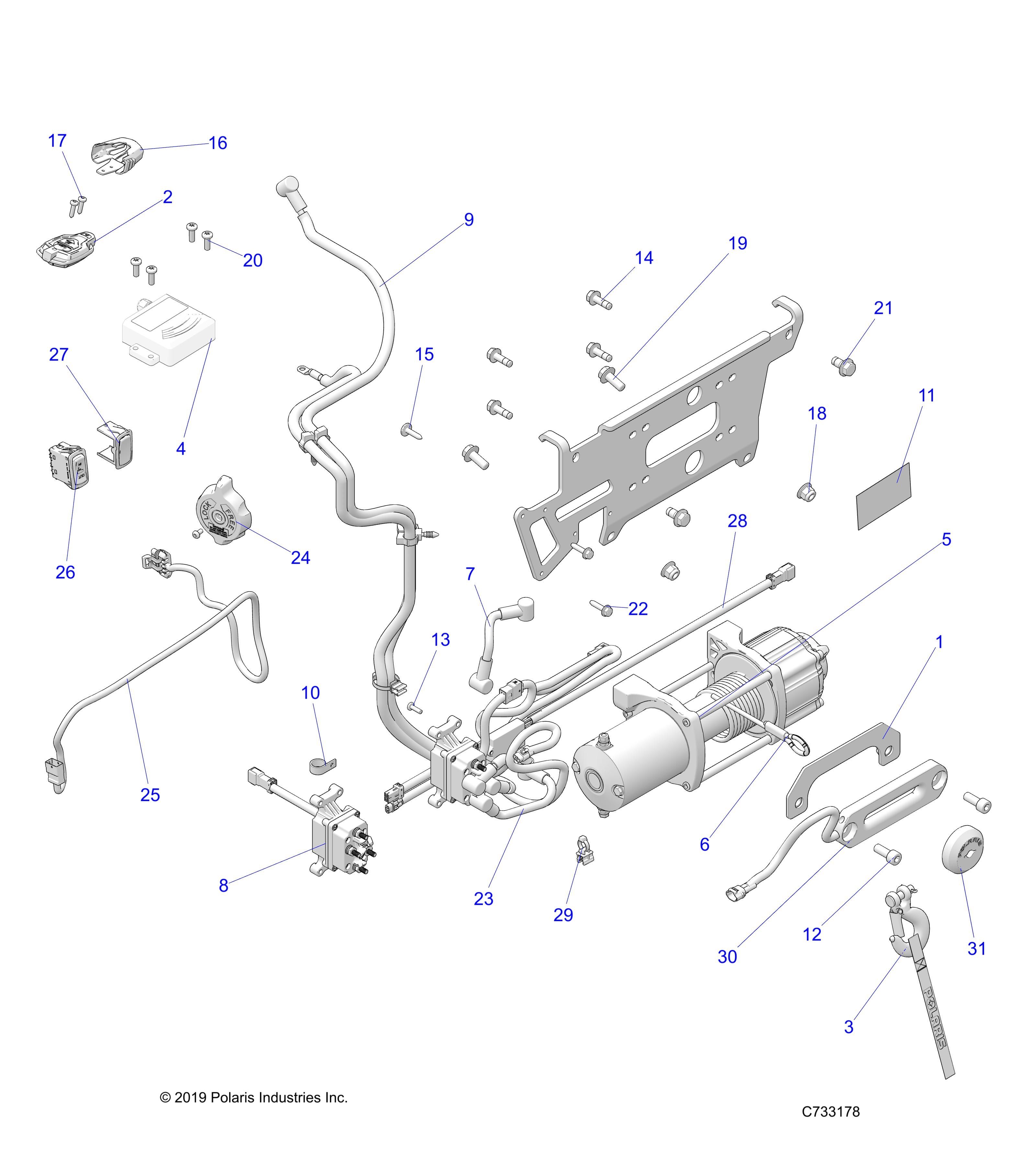 OPTION TREUIL POUR RANGER CREW XP1000 WINTER PREP FC 2020