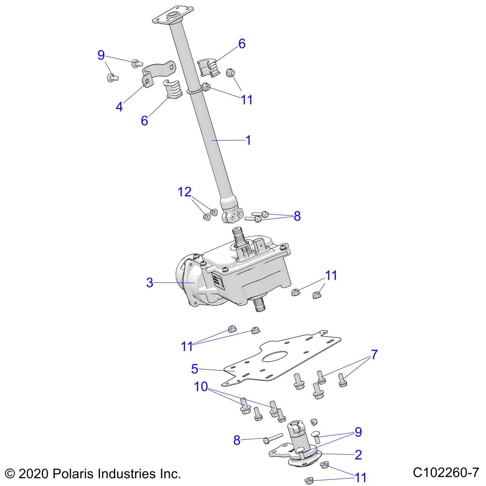 DIRECTION COLONNE DE DIRECTION ET EPS POUR SPORTSMAN 570 PREMIUM EUZUG TRACTOR 2022