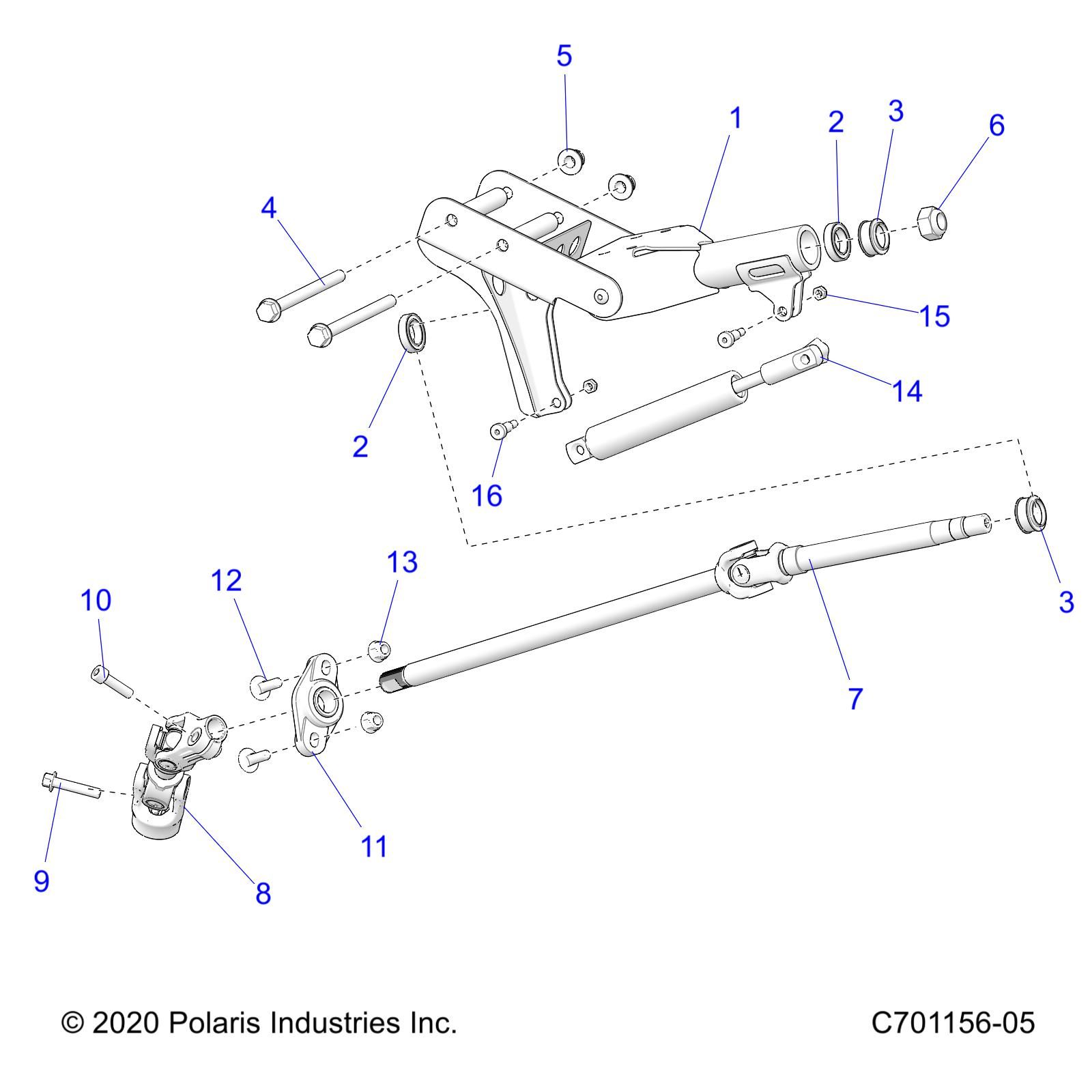 STEERING LINKAGE TILT AND RELATED STANDARD POUR RZR PRO R 2022