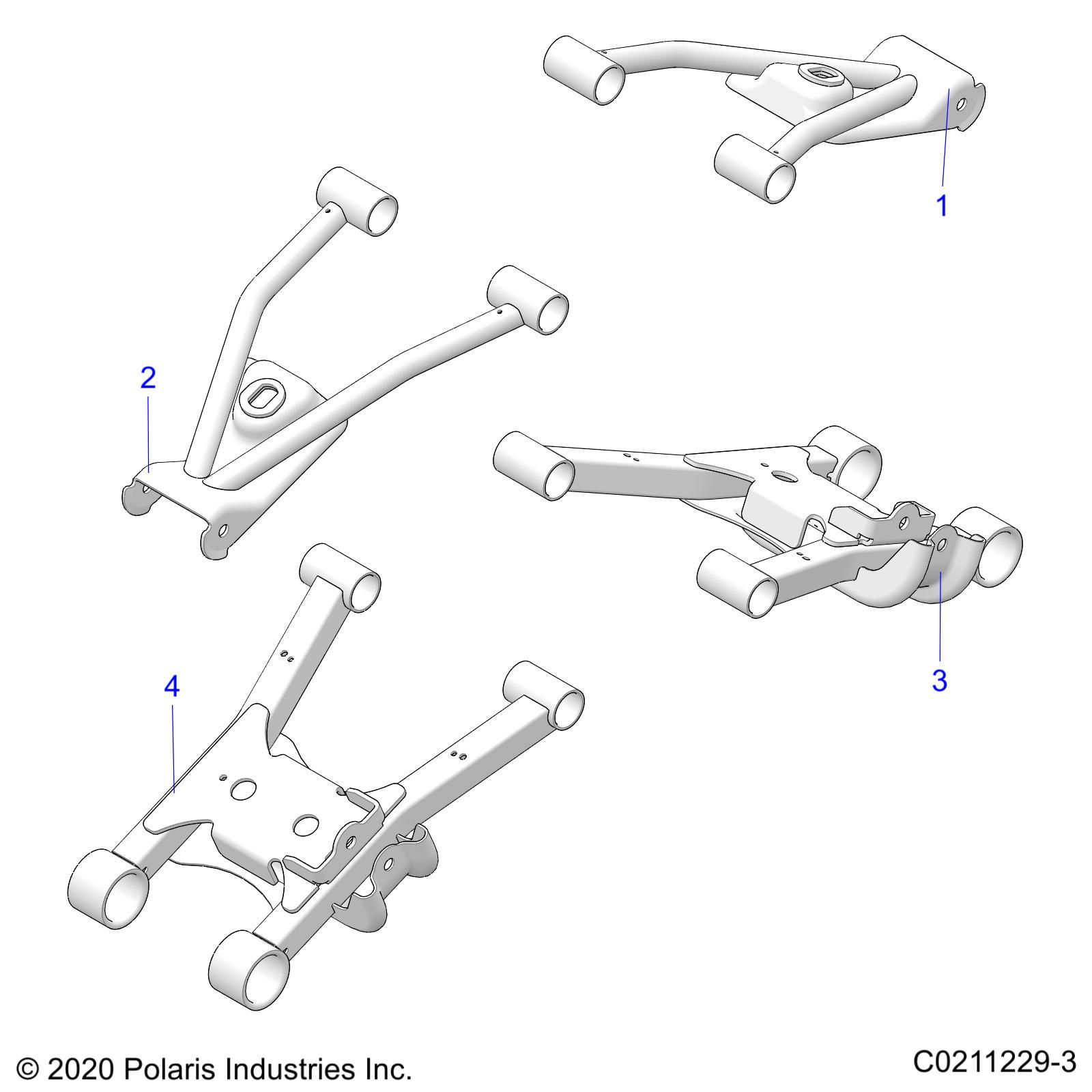 SUSPENSION REAR CONTROL ARMS POUR SPORTSMAN 450 HO 50S R01 2023