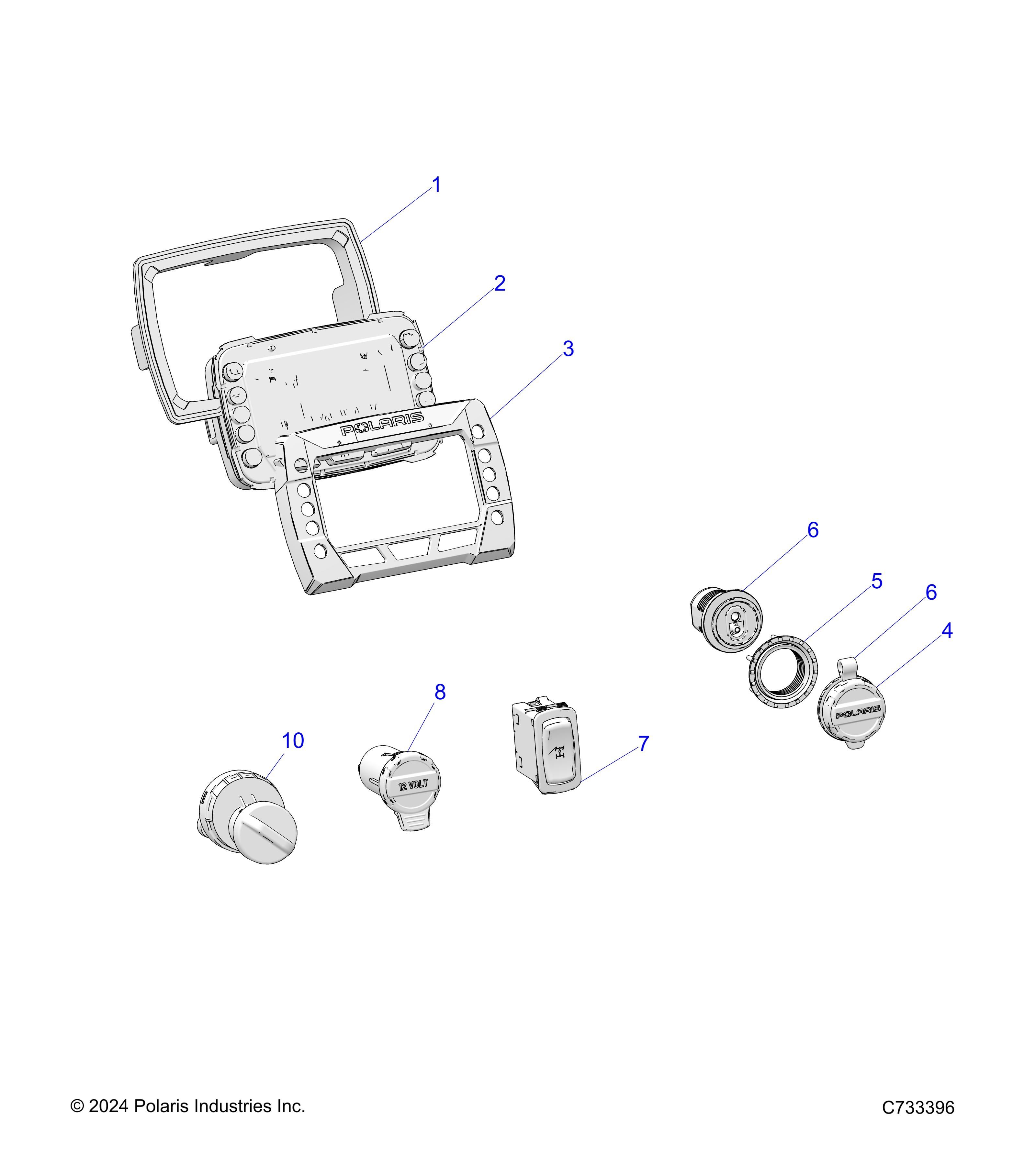 ELECTRIQUE INSTRUMENTS DU TABLEAU DE BORDS ET CONTROLEURS POUR RANGER 570 2025