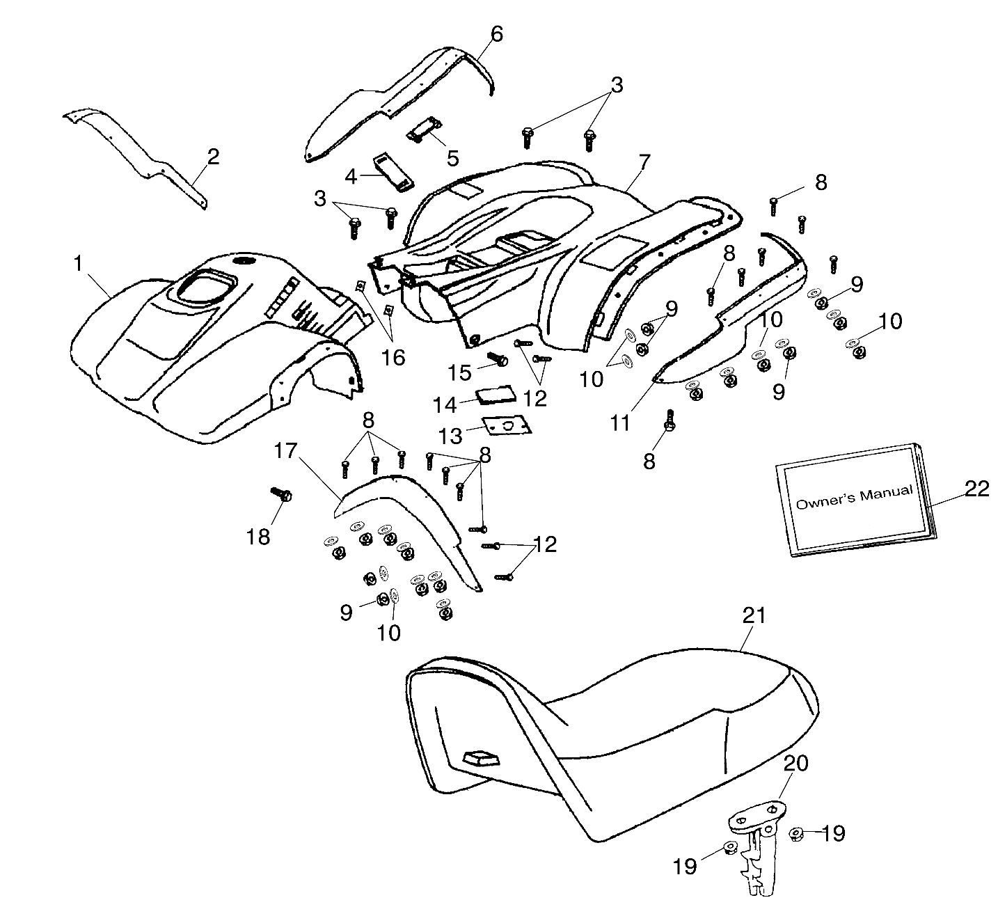 CARROSSERIE - GARDE-BOUE / SIEGE No 3