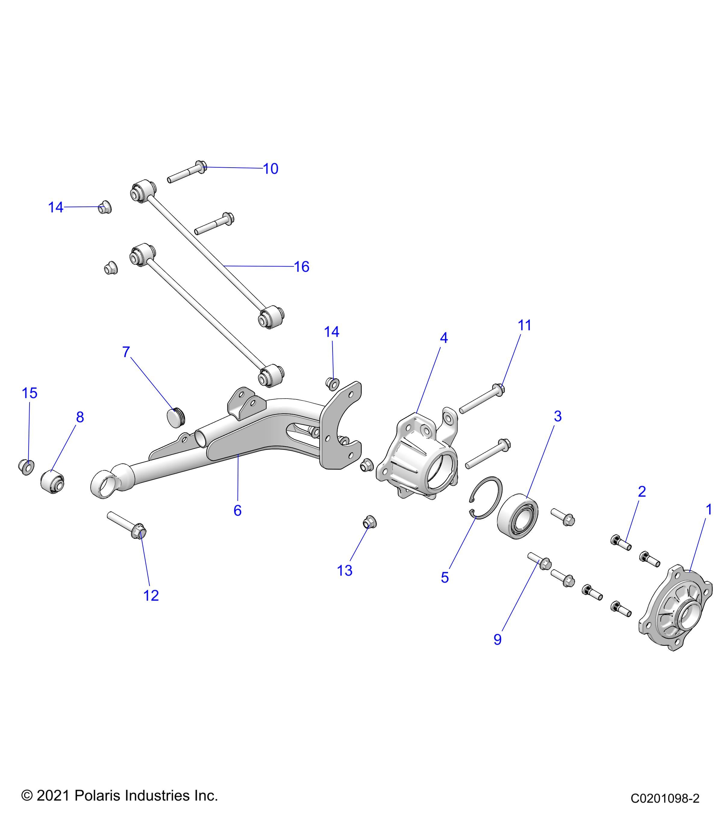 SUSPENSION REAR POUR RZR 200 EVAP R02 2023