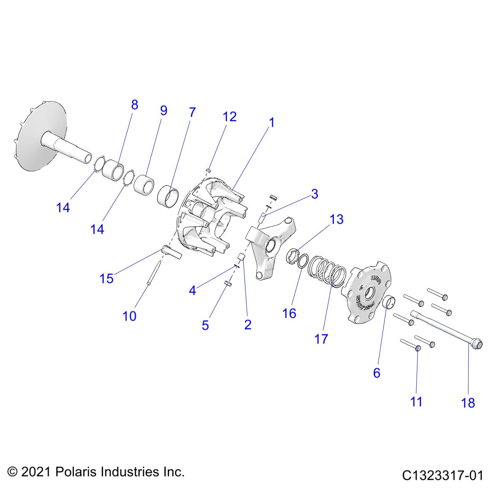 TRANSMISSION EMBRAYAGE PRIMAIRE POUR RZR XP 1000 HIGH LIFTER 2022