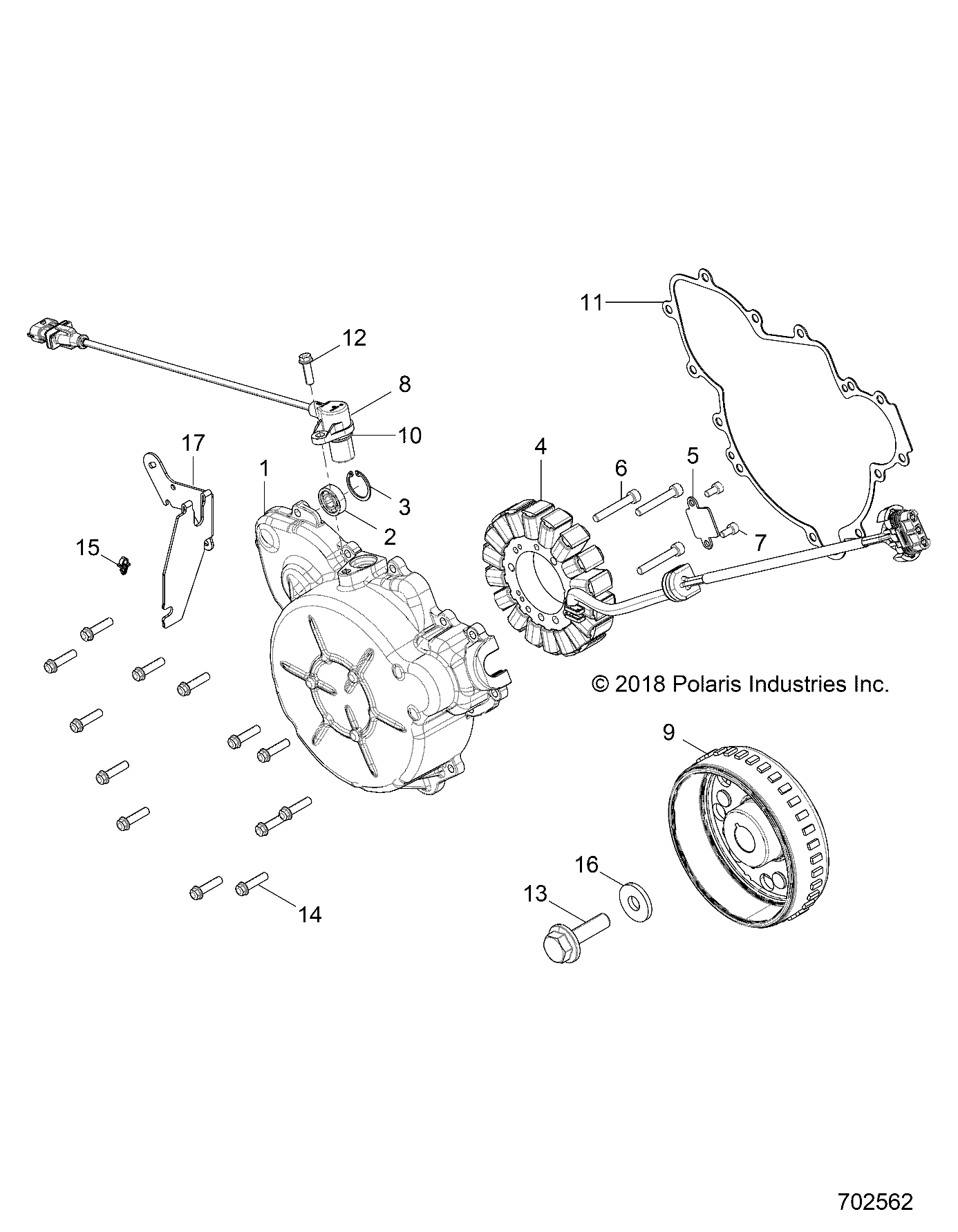 MOTEUR STATOR ET VOLANT MOTEUR POUR RZR 1000 60 INCH EUTRACTORZUG 2019