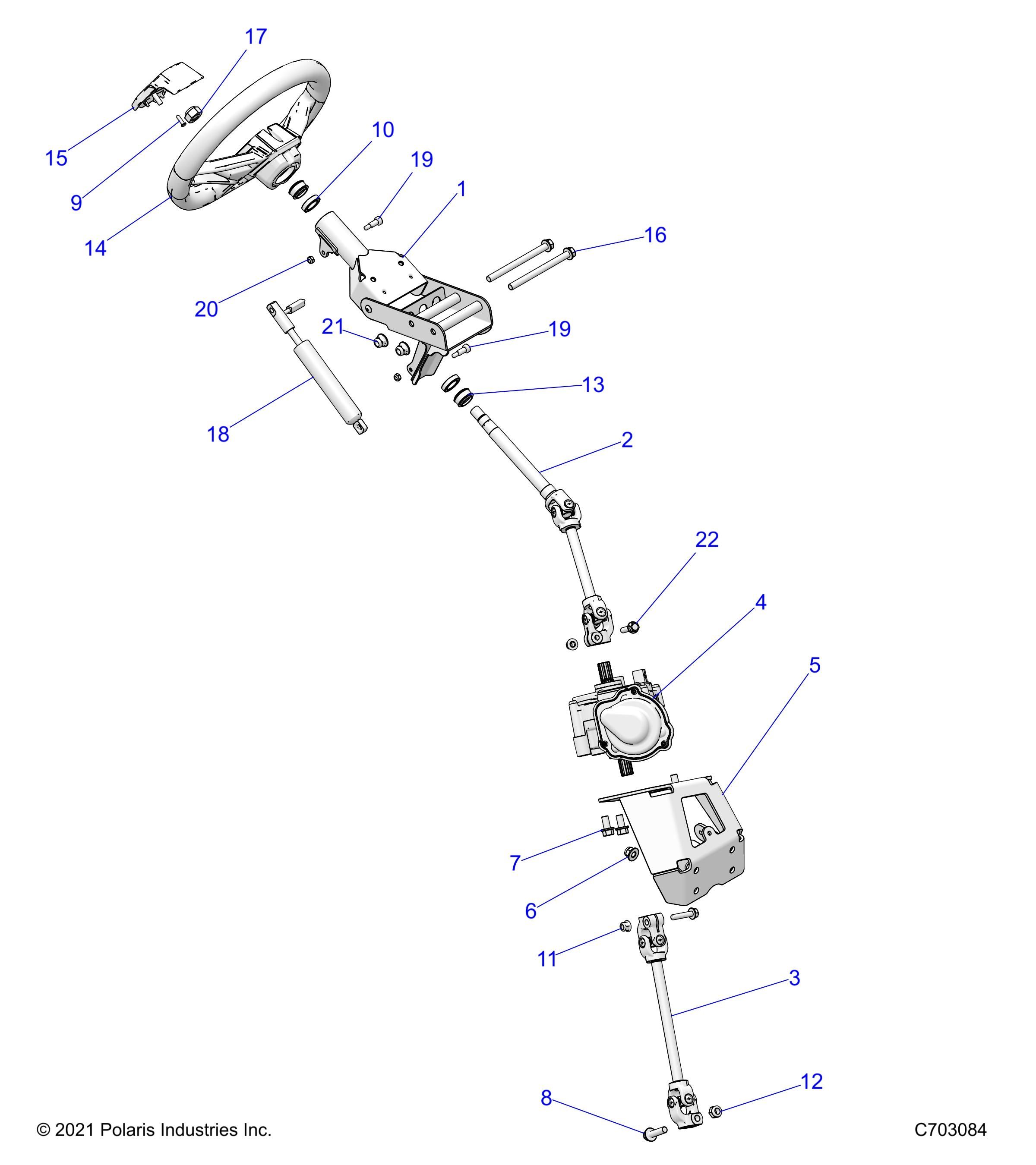 DIRECTION POWER DIRECTION ASM POUR RZR XP 1000 PREMIUM 2023