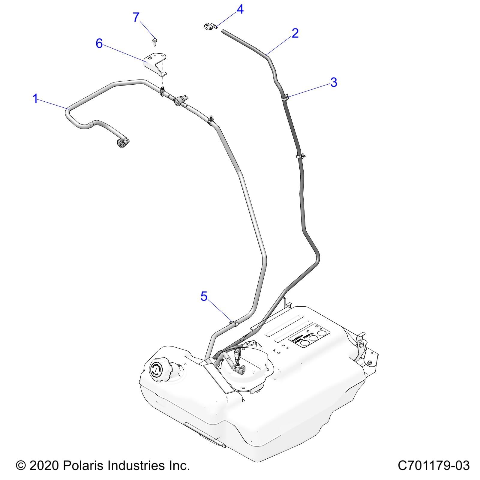 CARROSSERIE CONDUITES DE CARBURANT STANDARD POUR RZR TURBO S 2021