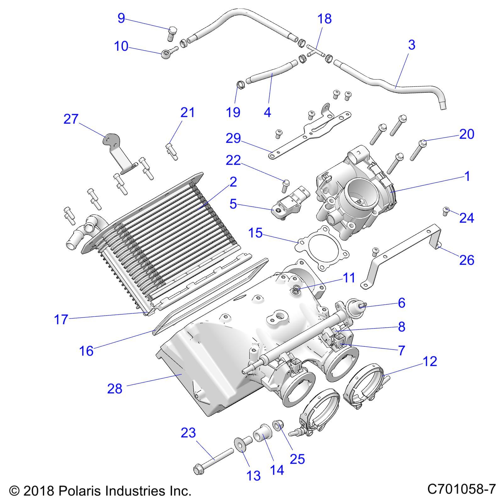 MOTEUR COLLECTEUR DADMISSION DAIR POUR RZR TURBO S VELOCITY 2020