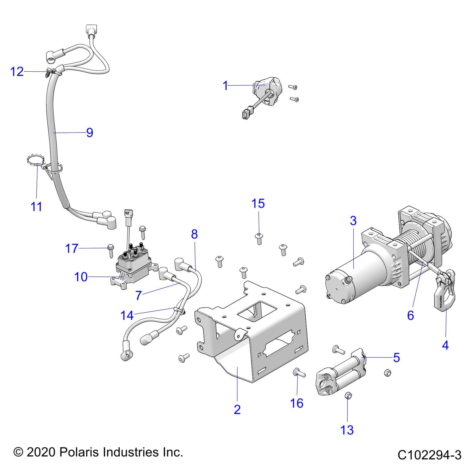 CHASSIS TREUIL POUR SPORTSMAN 570 SP TRAIL PACKAGE 2021