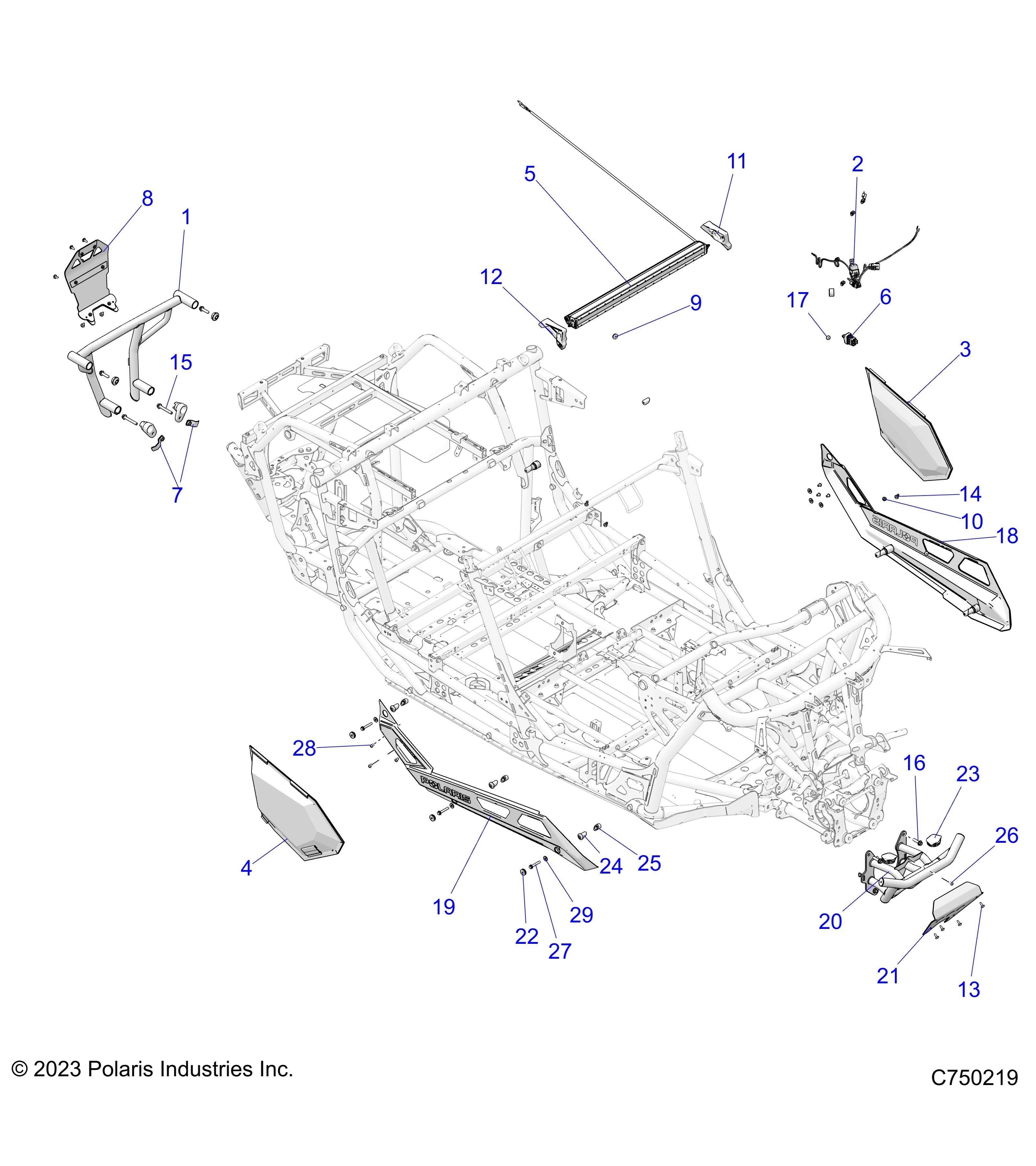 ACCESSOIRES PARE CHOCS ET BASCULE POUR RZR PRO R ULTIMATE TLD 2023