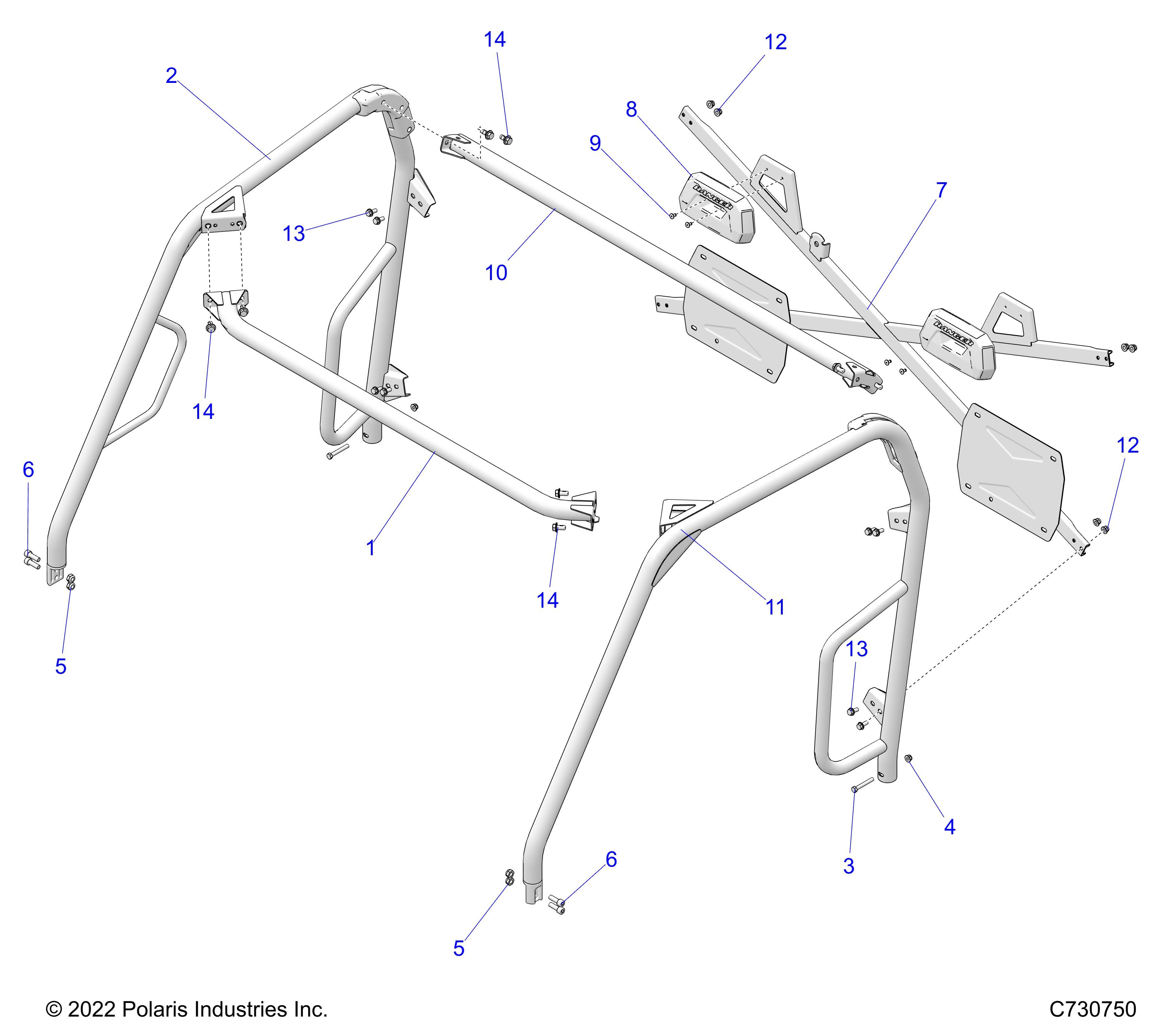 CHASSIS CAB FRAME POUR RANGER 570 FULL SIZE (R01) 2023