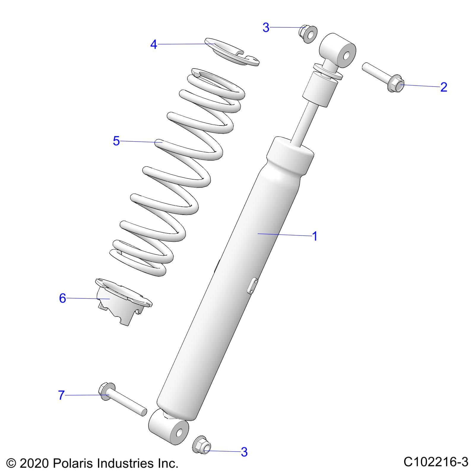 SUSPENSION SHOCK REAR POUR SPORTSMAN 850 HIGH LIFTER R01 2023