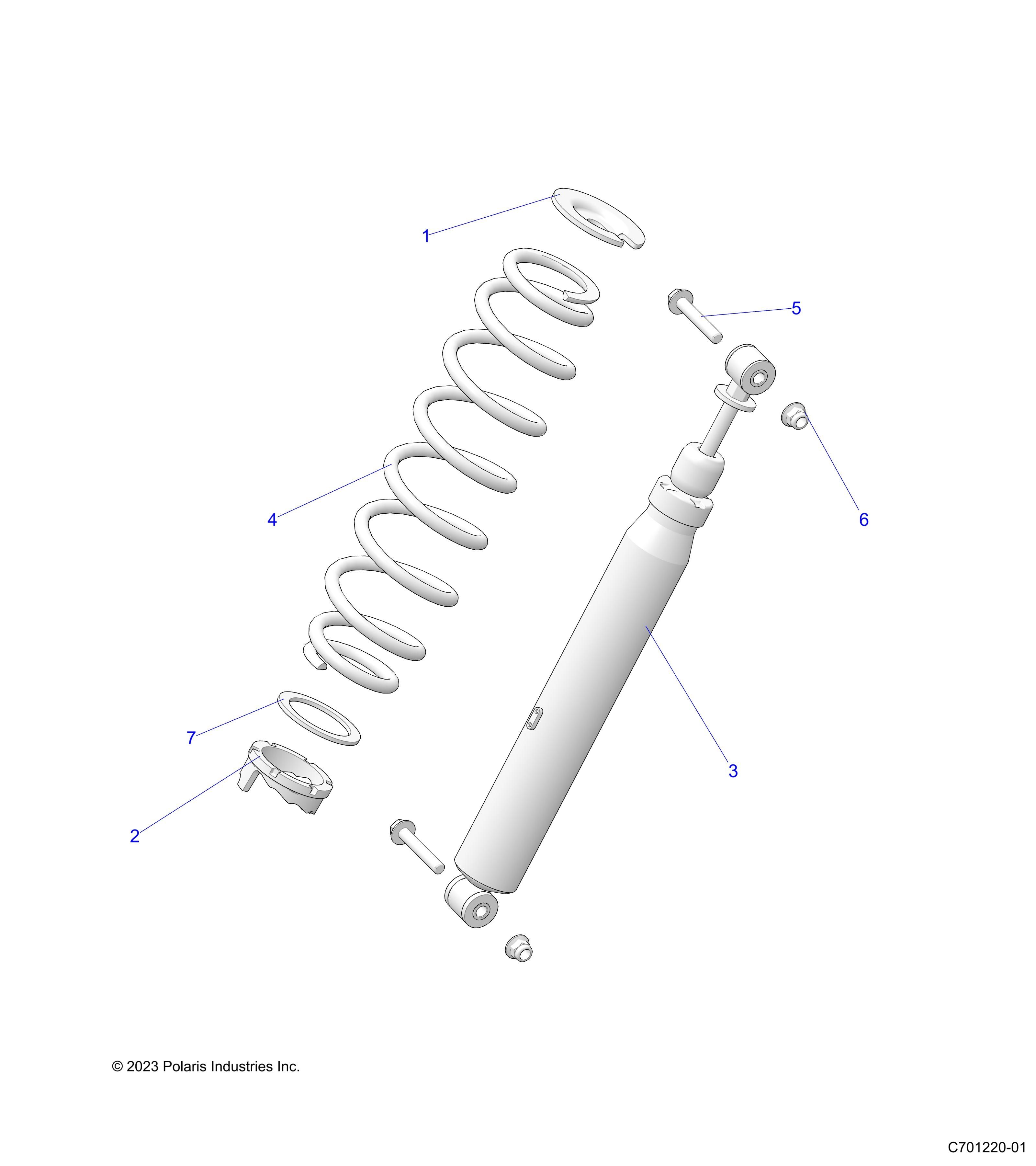 SUSPENSION MONTAGE AMORTISSEUR ARRIERE POUR RANGER XP 1000 TRACTOR NORDIC PRO 2025