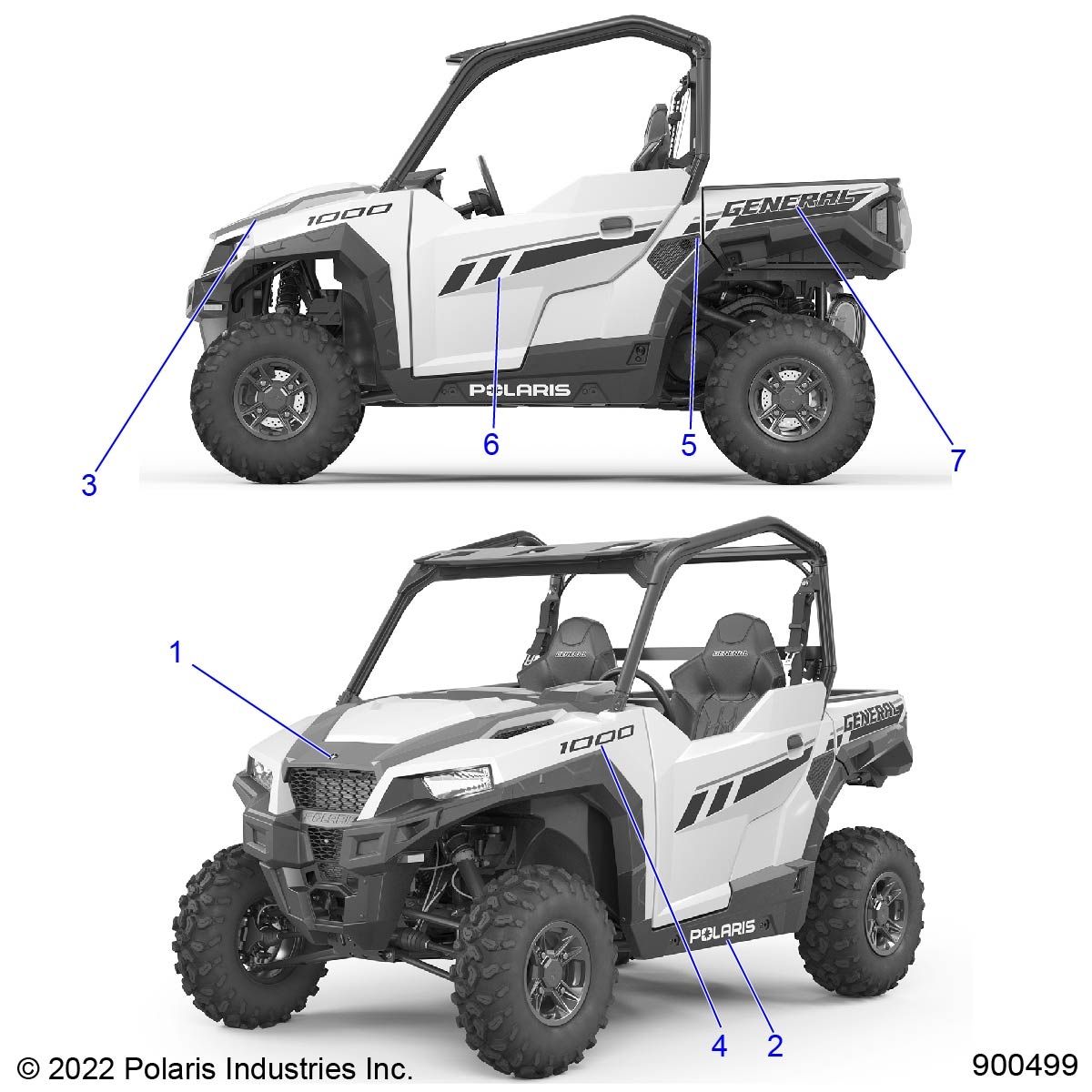 CARROSSERIE AUTOCOLLANTS POUR GENERAL 1000 SPORT 2023