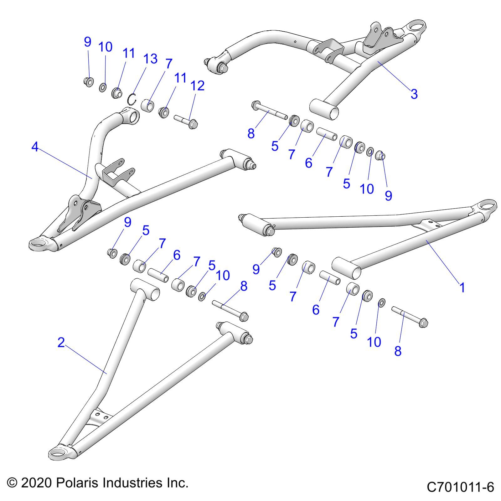 SUSPENSION BRAS DE COMMANDE AVANT POUR GENERAL 4 1000 PREMIUM EPS 2021