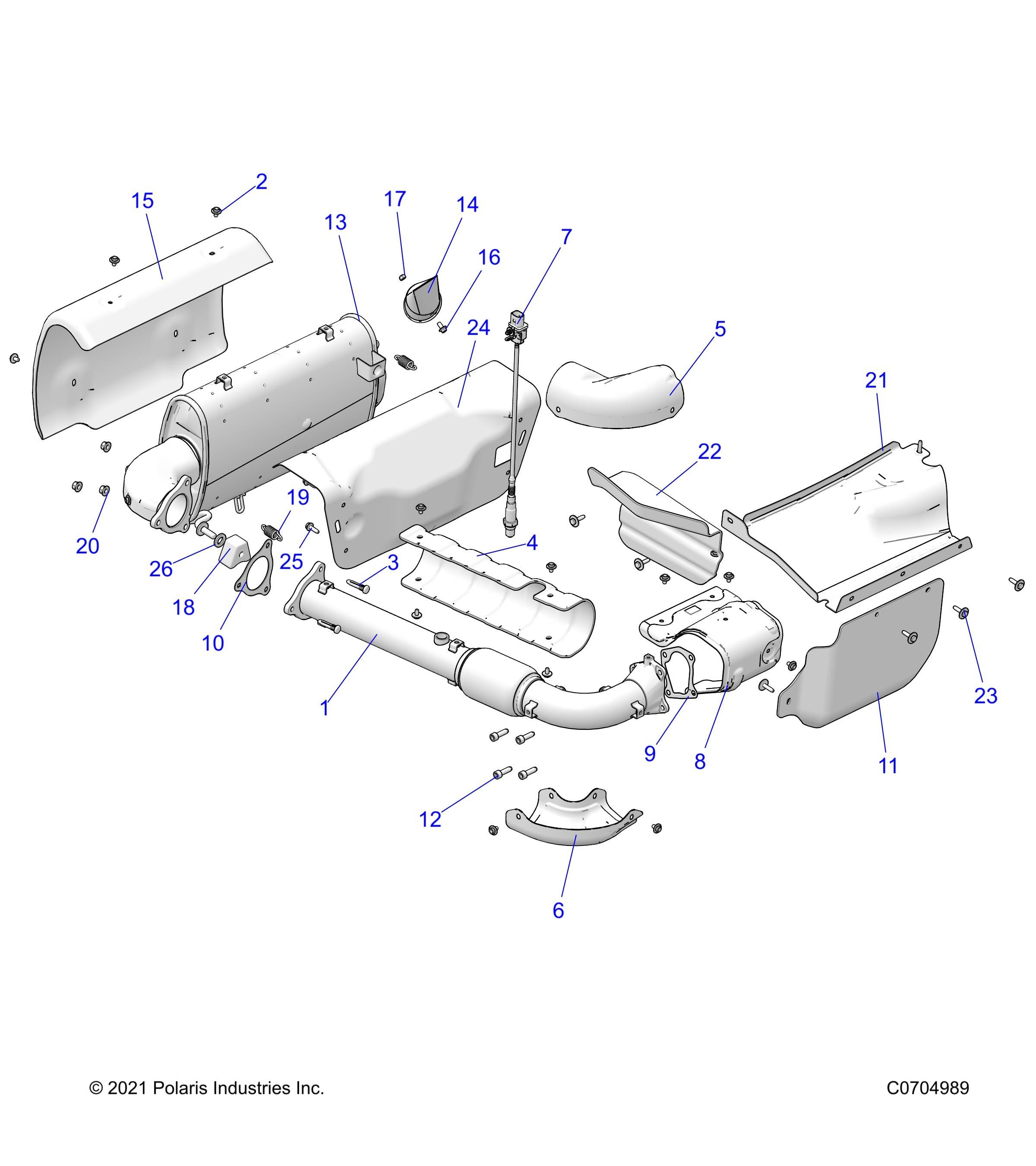 MOTEUR SYSTEME DECHAPPEMENT POUR RZR TURBO R 4 SPORT 2023