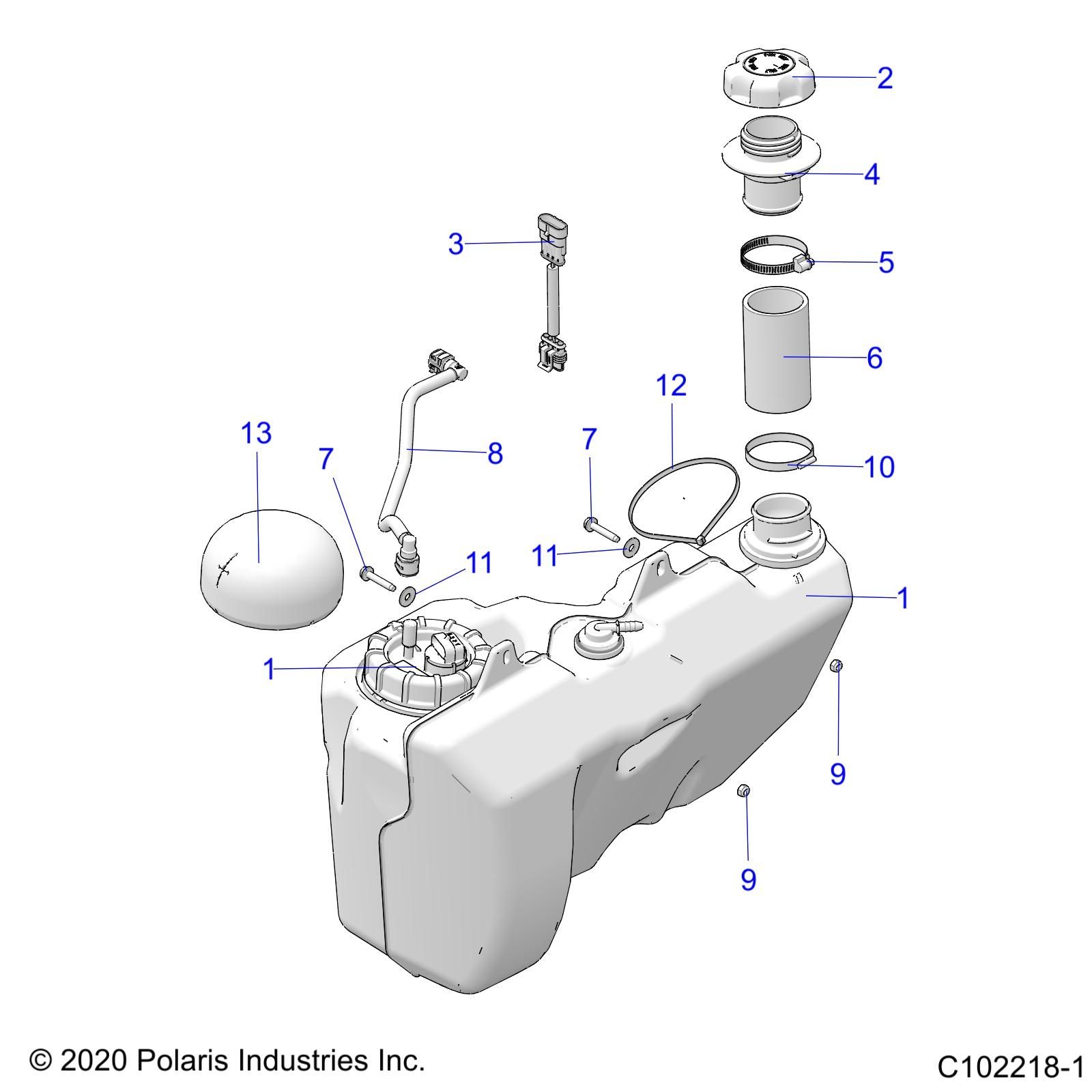 MOTEUR CIRCUIT ET RESERVOIR DE CARBURANT POUR SCRAMBLER 1000 55 EU EPS 3PC 2023