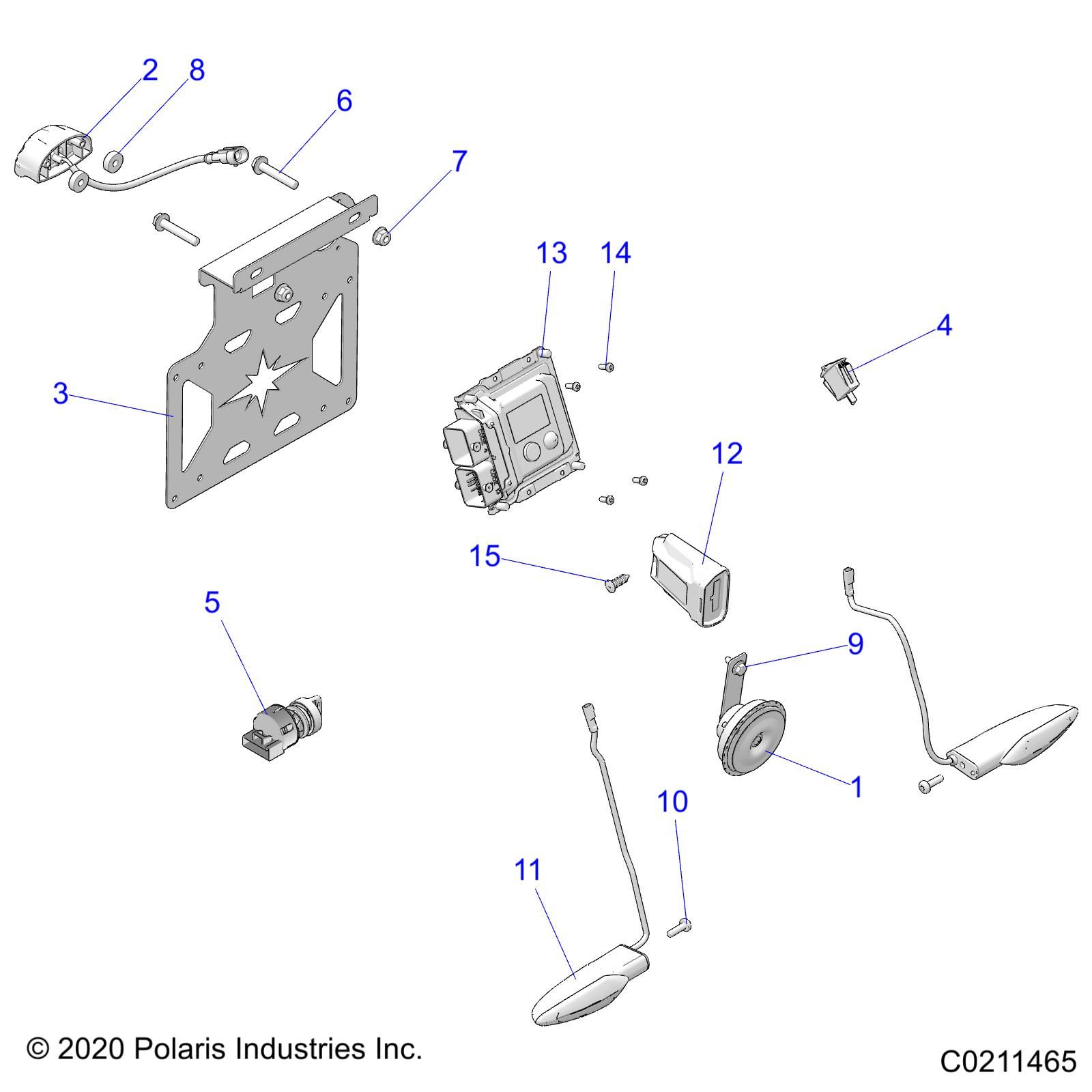 ELECTRICAL SWITCHES HORN AND ECM POUR SPORTSMAN 570 6X6 EURO 2021