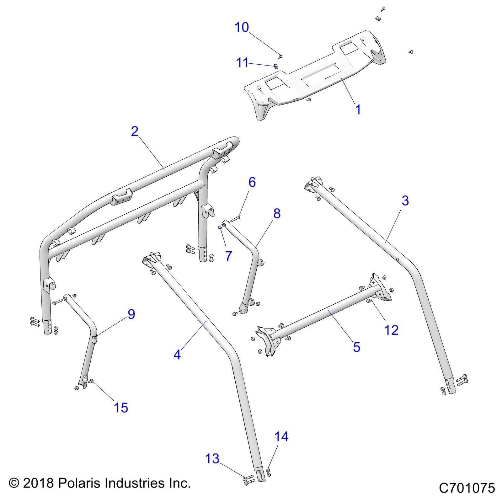 CHASSIS CADRE CABINE POUR RZR S 1000 EPS TRACTOR 2020