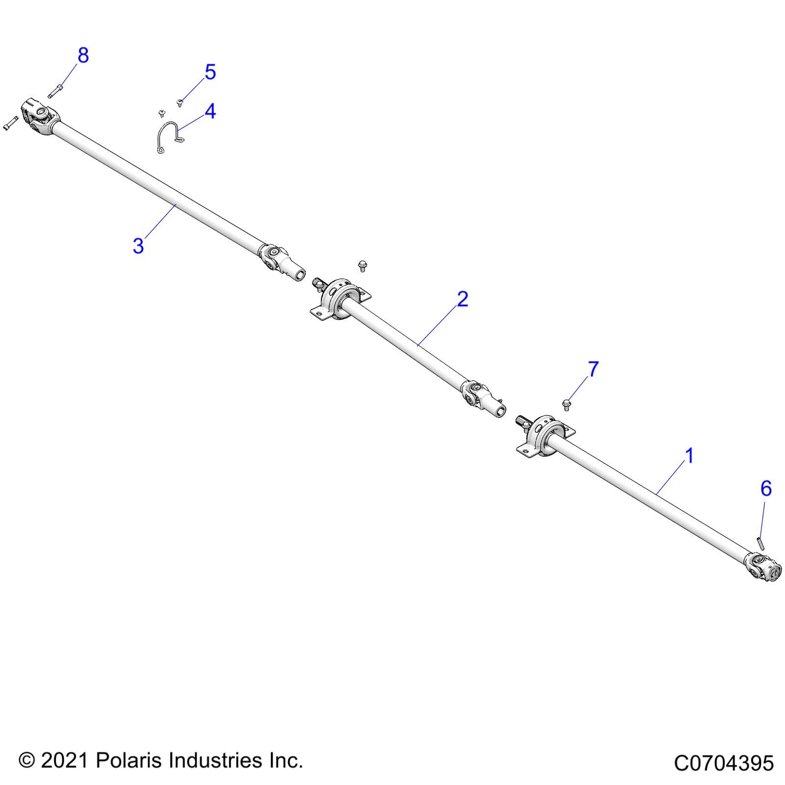 TRANSMISSION ARBRE DE SUPPORT POUR RZR PRO XP4 ULTIMATE ROCKFORD LE 2021