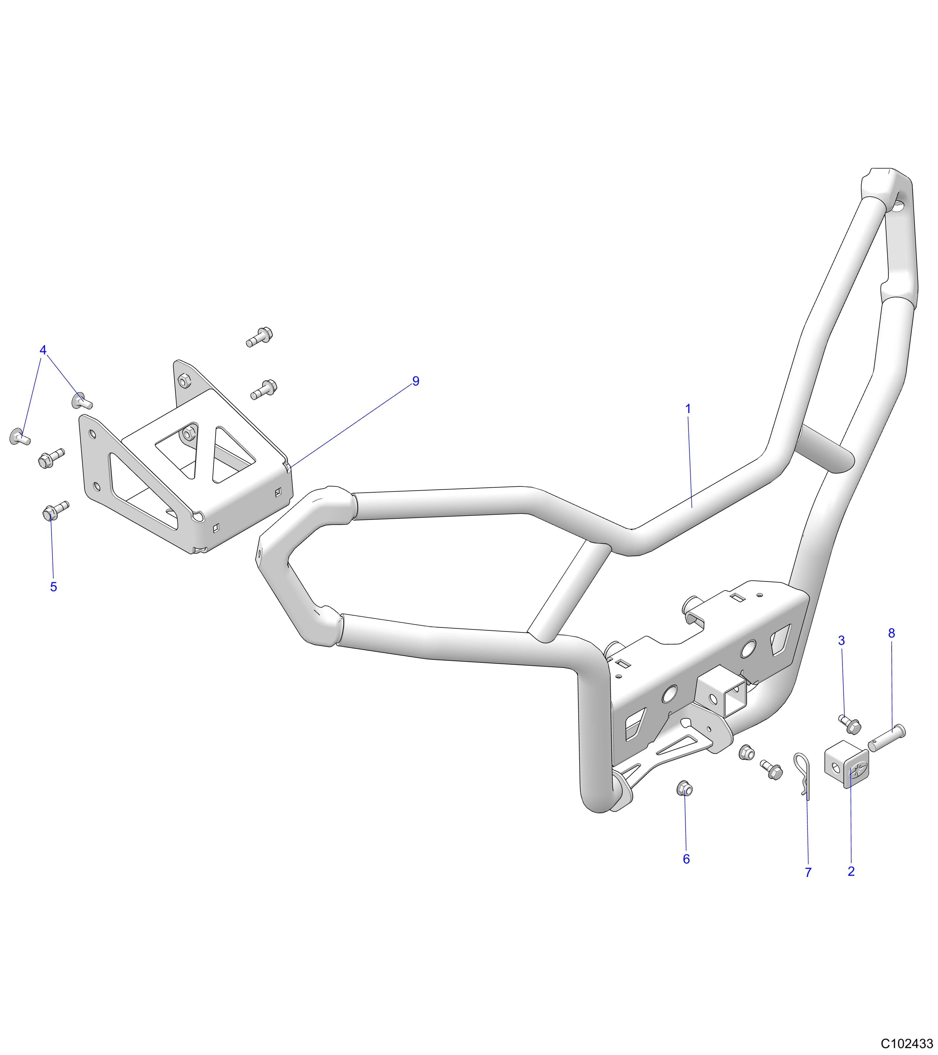 CARROSSERIE PARE CHOC AVANT UTILITAIRE POUR SPORTSMAN 450 HO UTILITY 2022