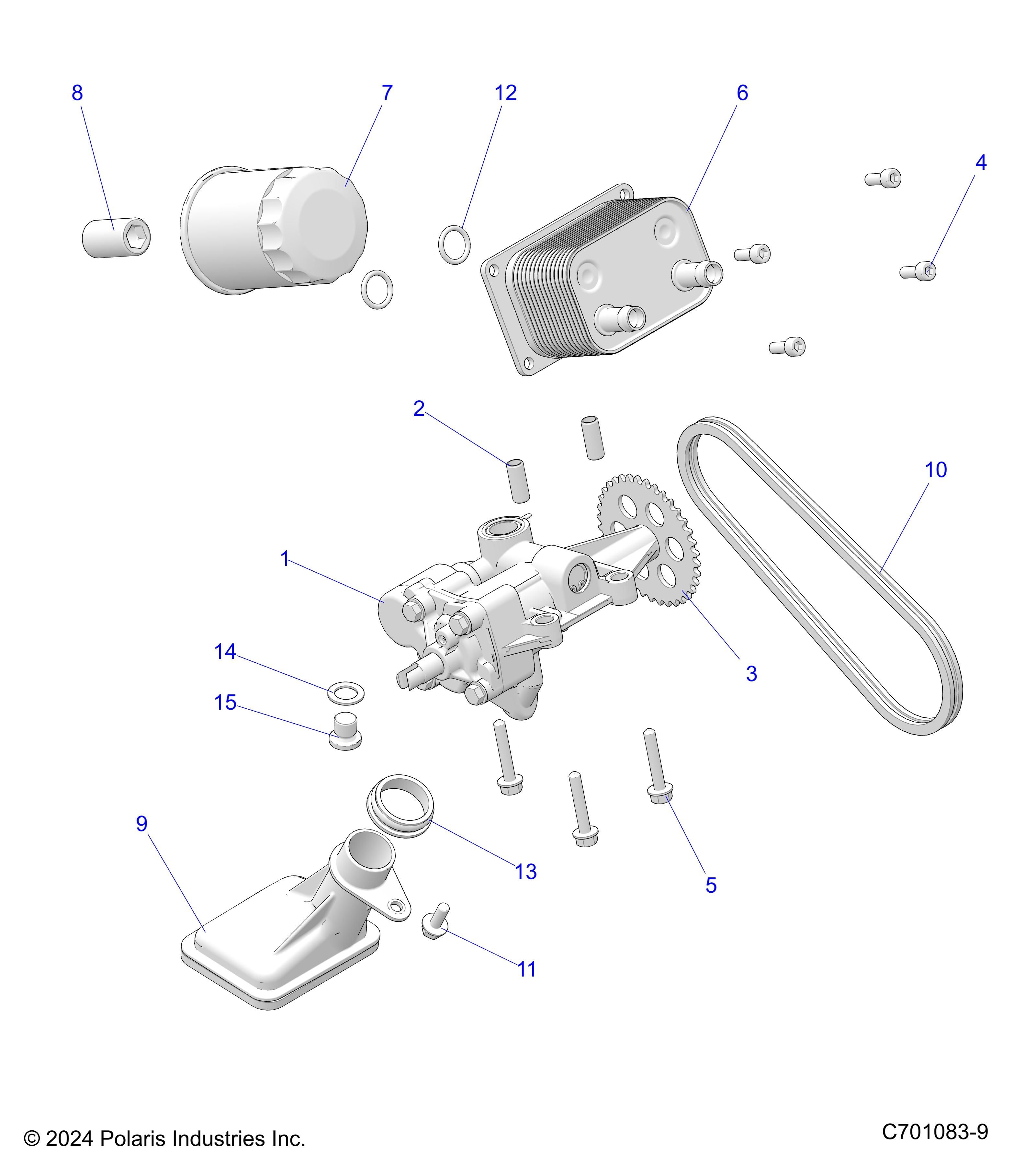 MOTEUR POMPE A HUILE ET REFROIDISSEUR DHUILE POUR RZR TRAIL S 1000 EPS EUTRACTOR 2025