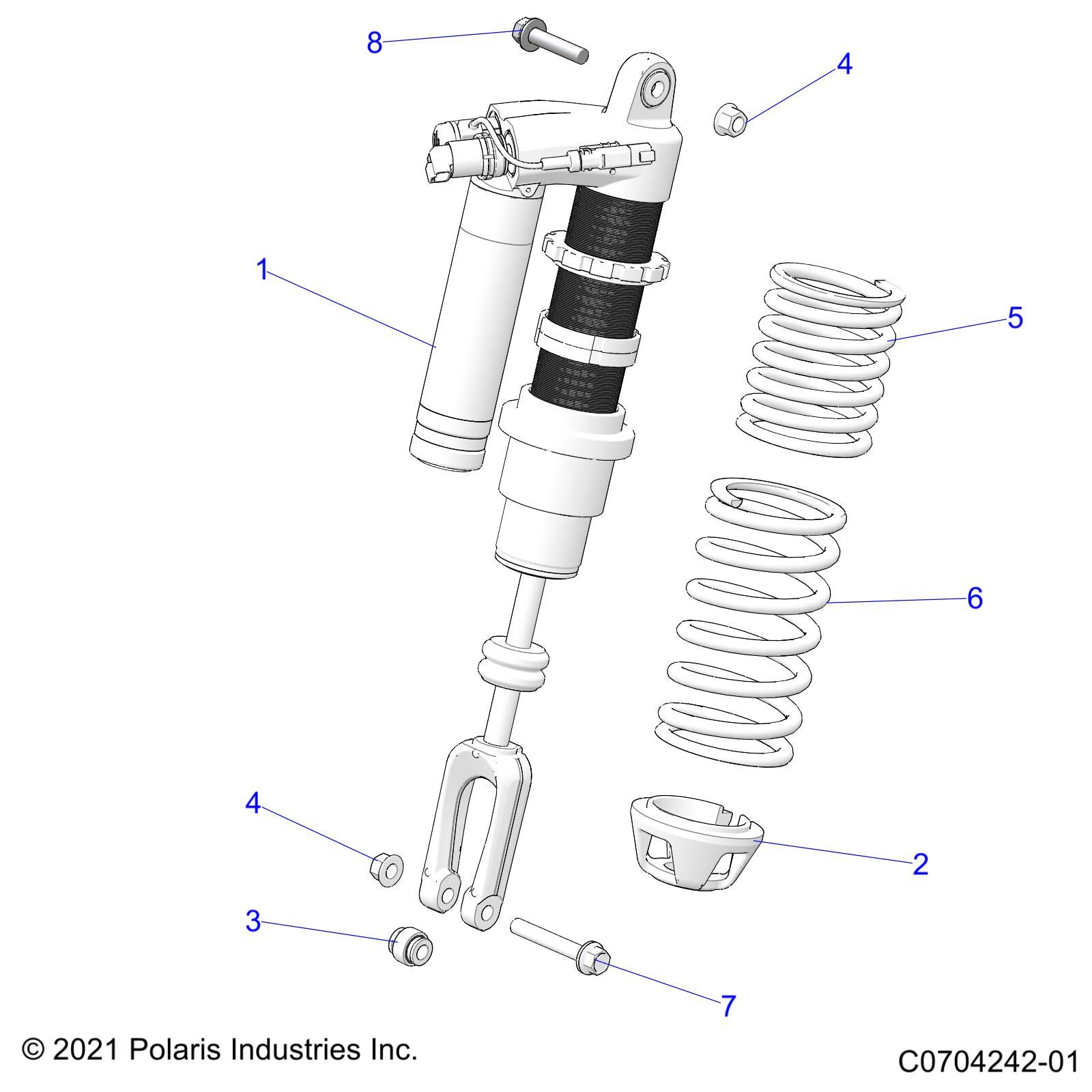 SUSPENSION FRONT SHOCK MOUNTING POUR RZR PRO R4 LV R01 2023