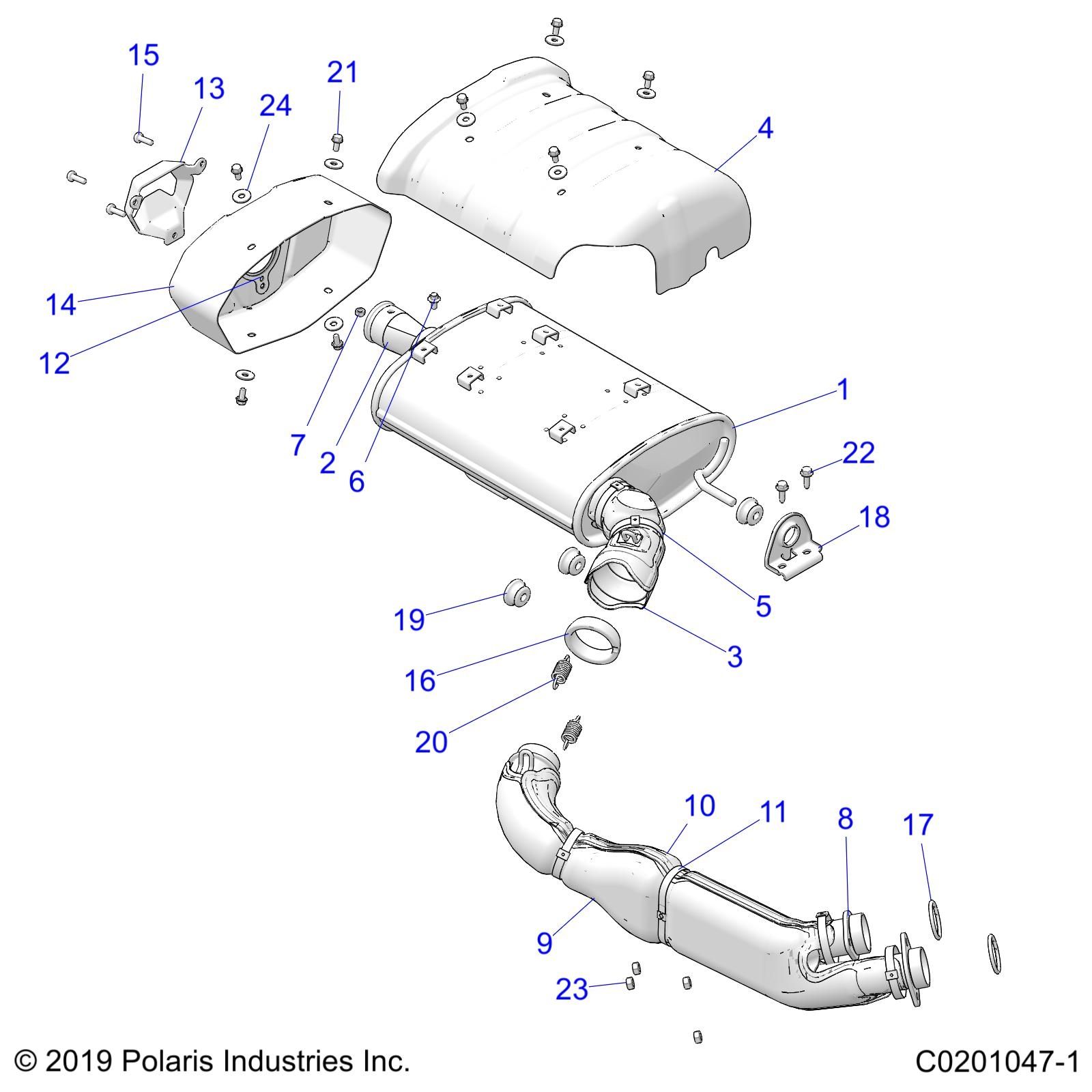 MOTEUR ECHAPPEMENT POUR SCRAMBLER XP 1000 55 49S 2024