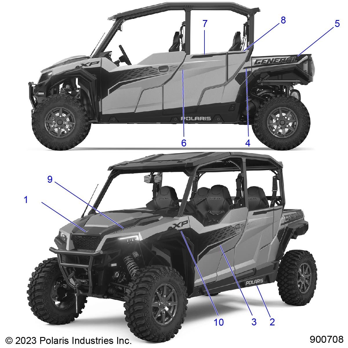 CARROSSERIE AUTOCOLLANTS POUR GENERAL XP4 1000 ULTIMATE 2024