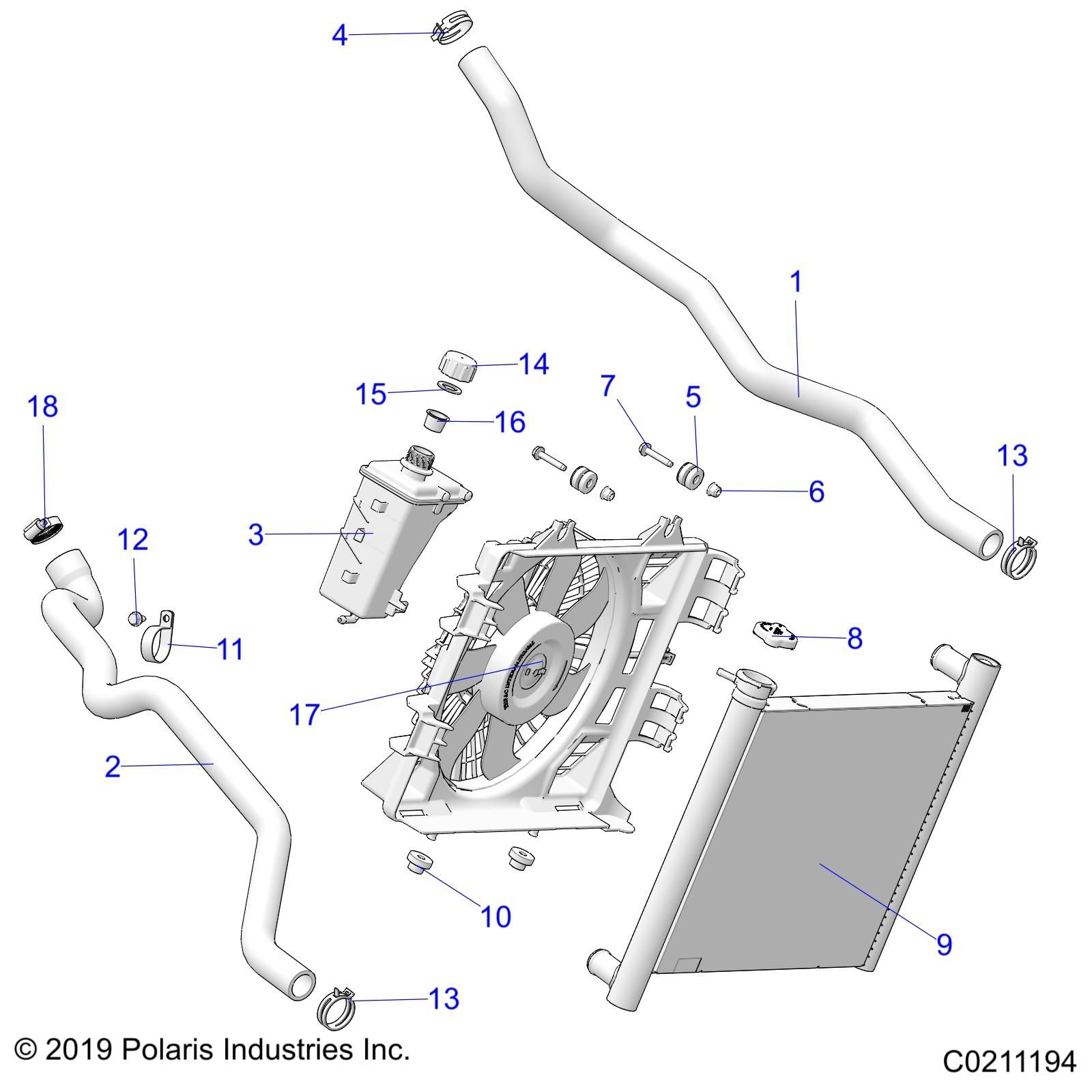 MOTEUR SYSTEME DE REFROIDISSEMENT POUR SPORTSMAN TOURING XP 1000 2025