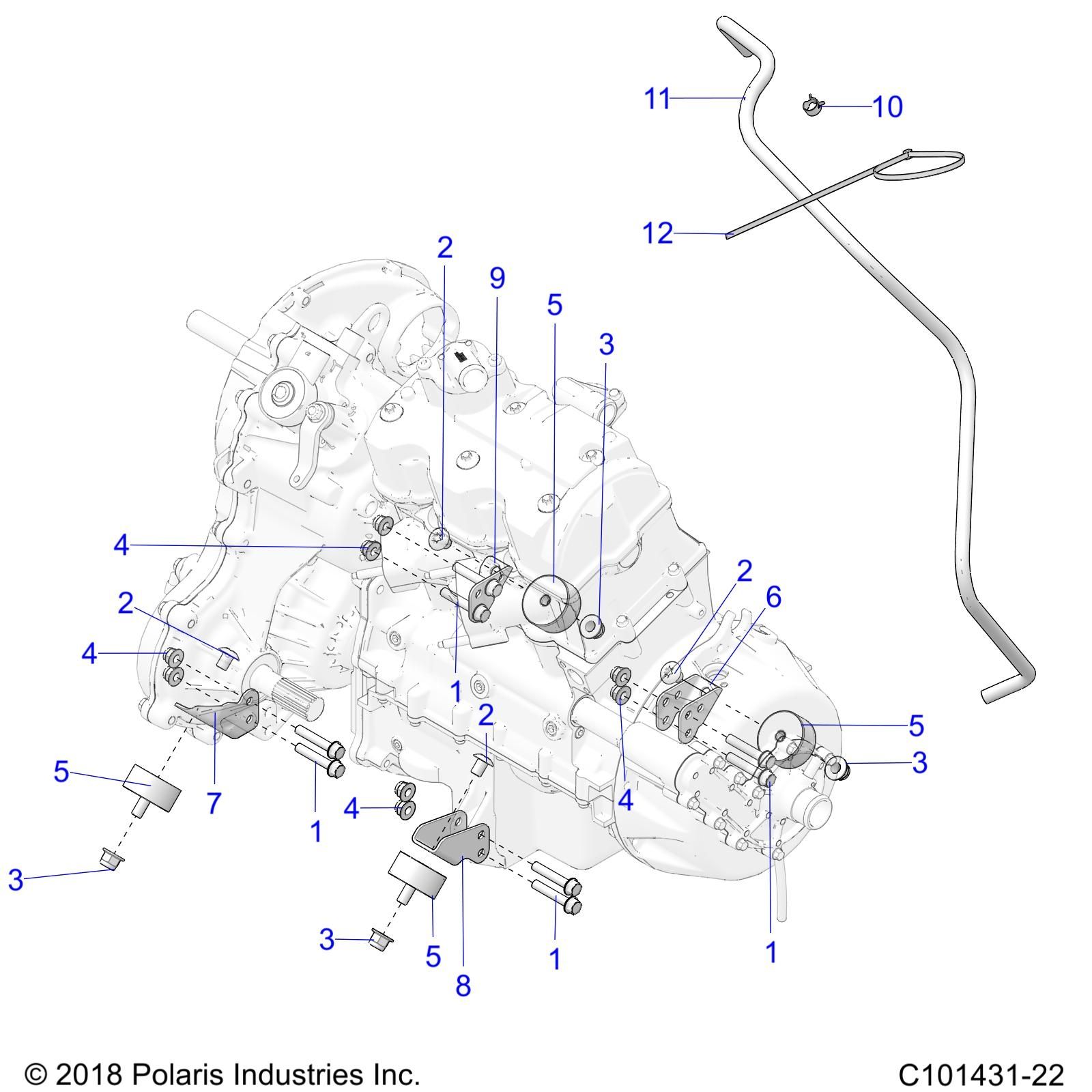 MOTEUR MONTAGE TRANSMISSION POUR SCRAMBLER 850 48 2021