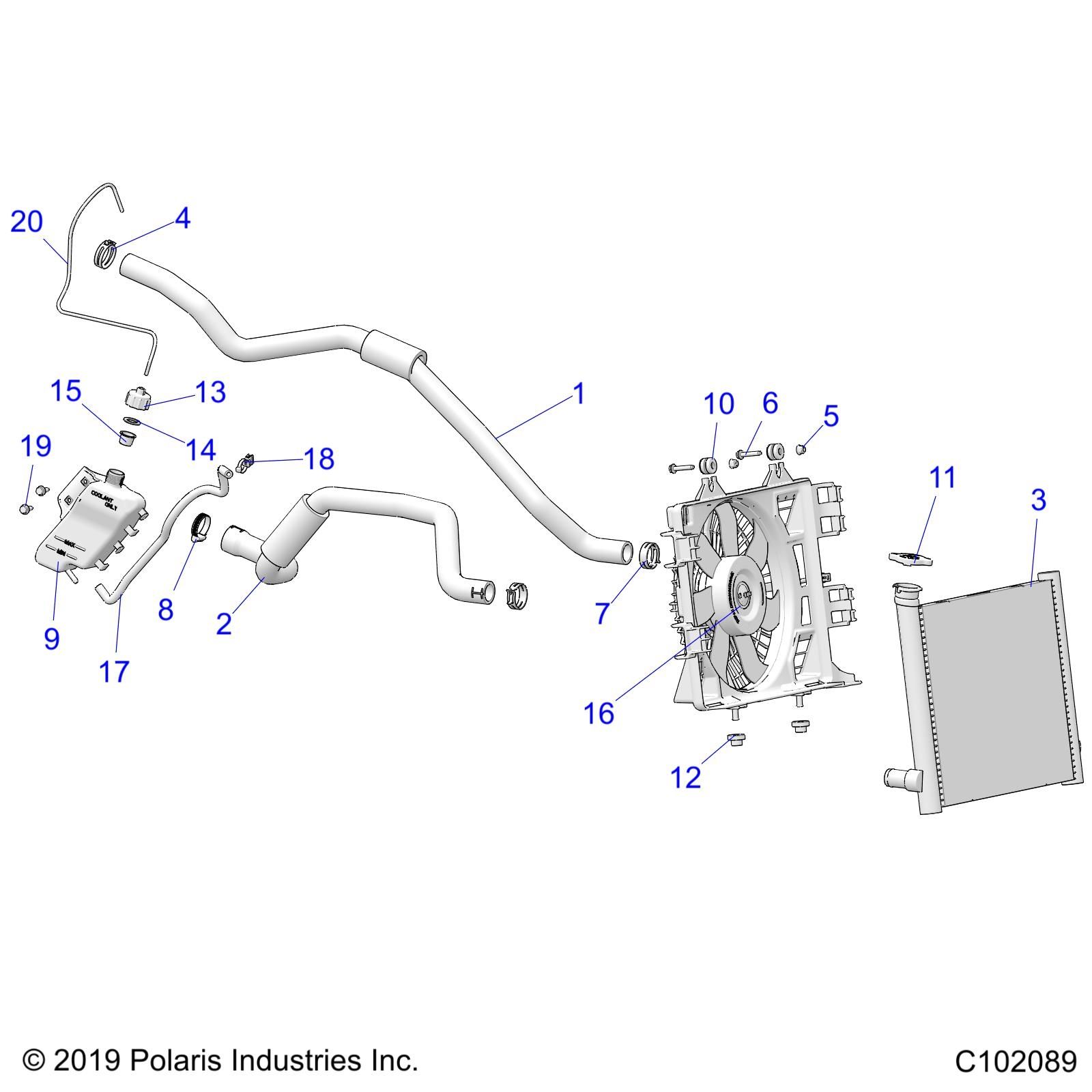 MOTEUR SYSTEME DE REFROIDISSEMENT POUR SCRAMBLER XP 1000 55 49S 2024