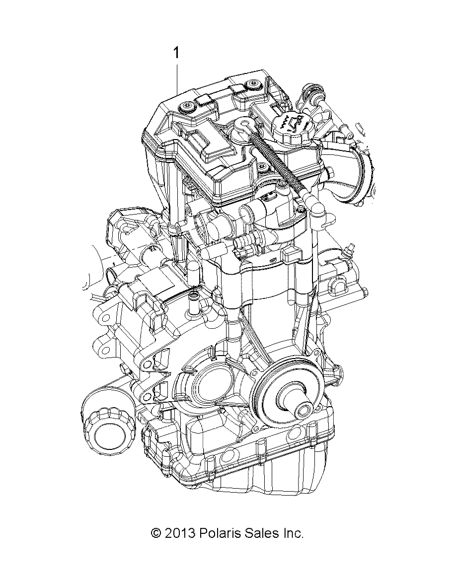 MOTEUR BLOC POUR SPORTSMAN 570 EFI HD 2014