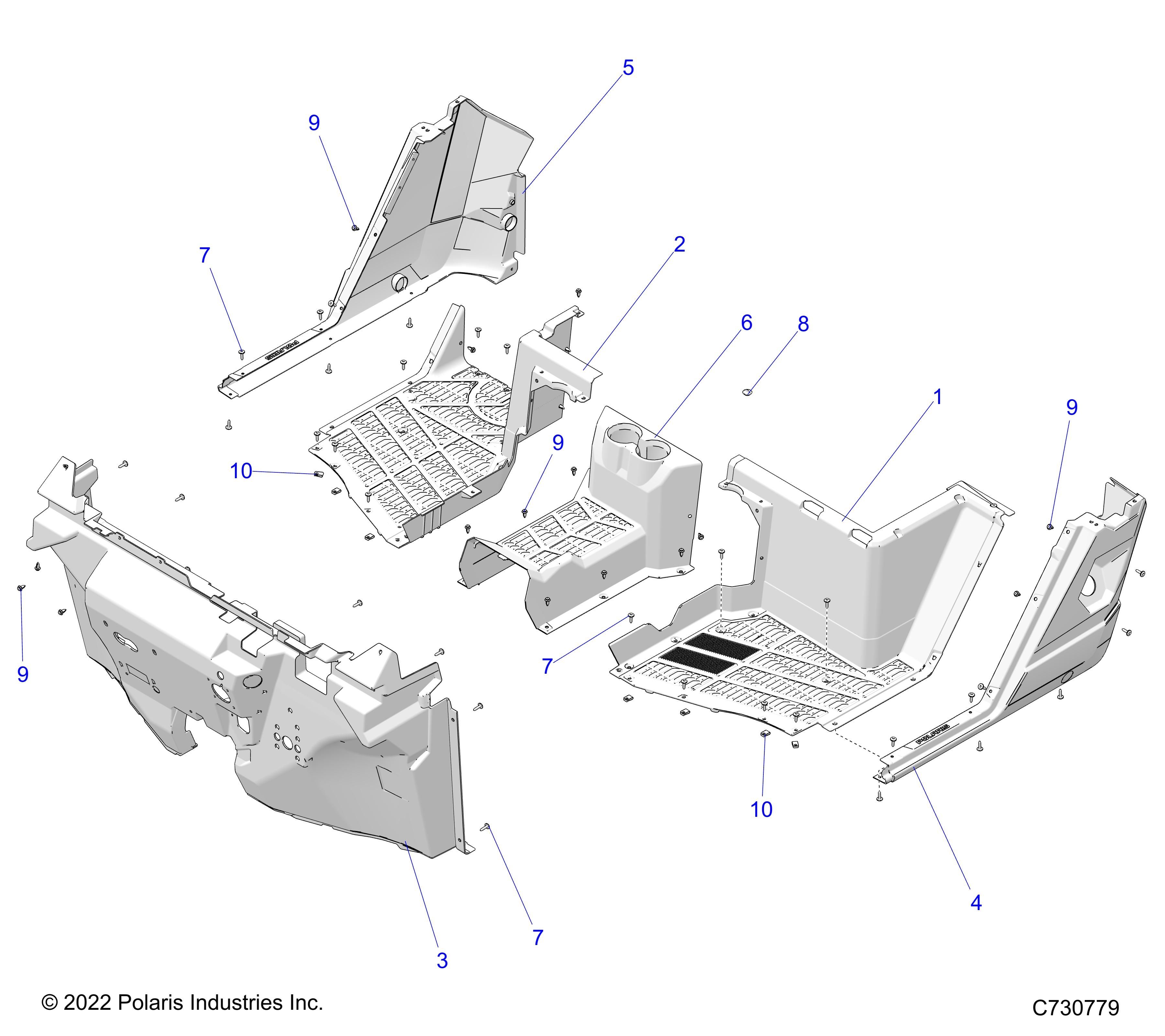 CARROSSERIE PLANCHER ET ROCKER POUR RANGER XP 1000 TRACTOR NORDIC PRO 2025