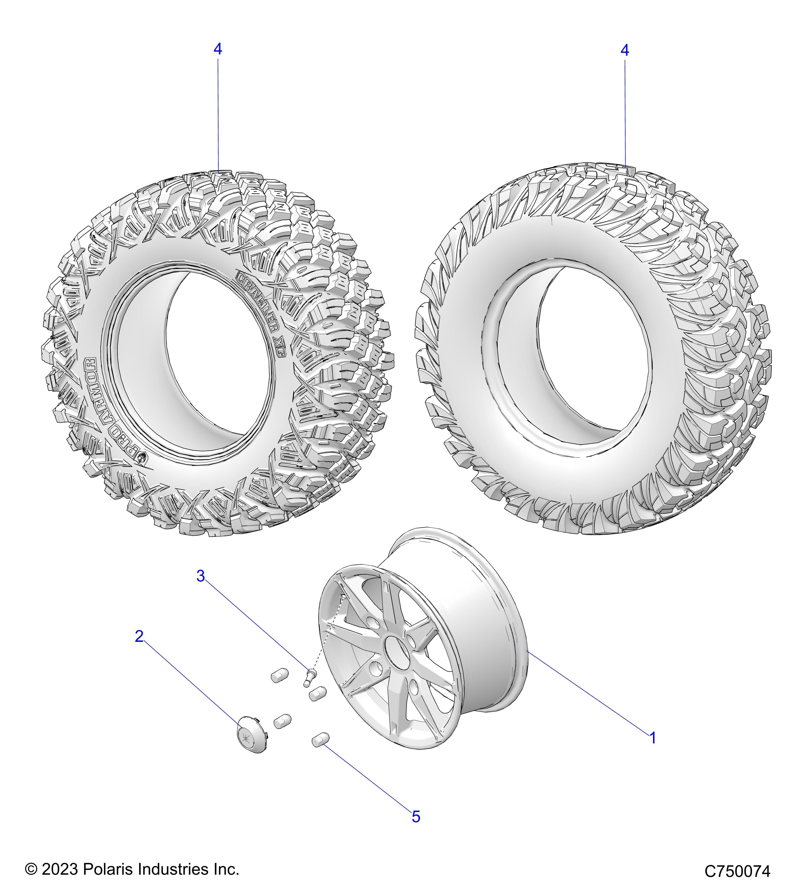 ROUES ROUES ARRIERE POUR GENERAL XP 1000 PREMIUM 2023