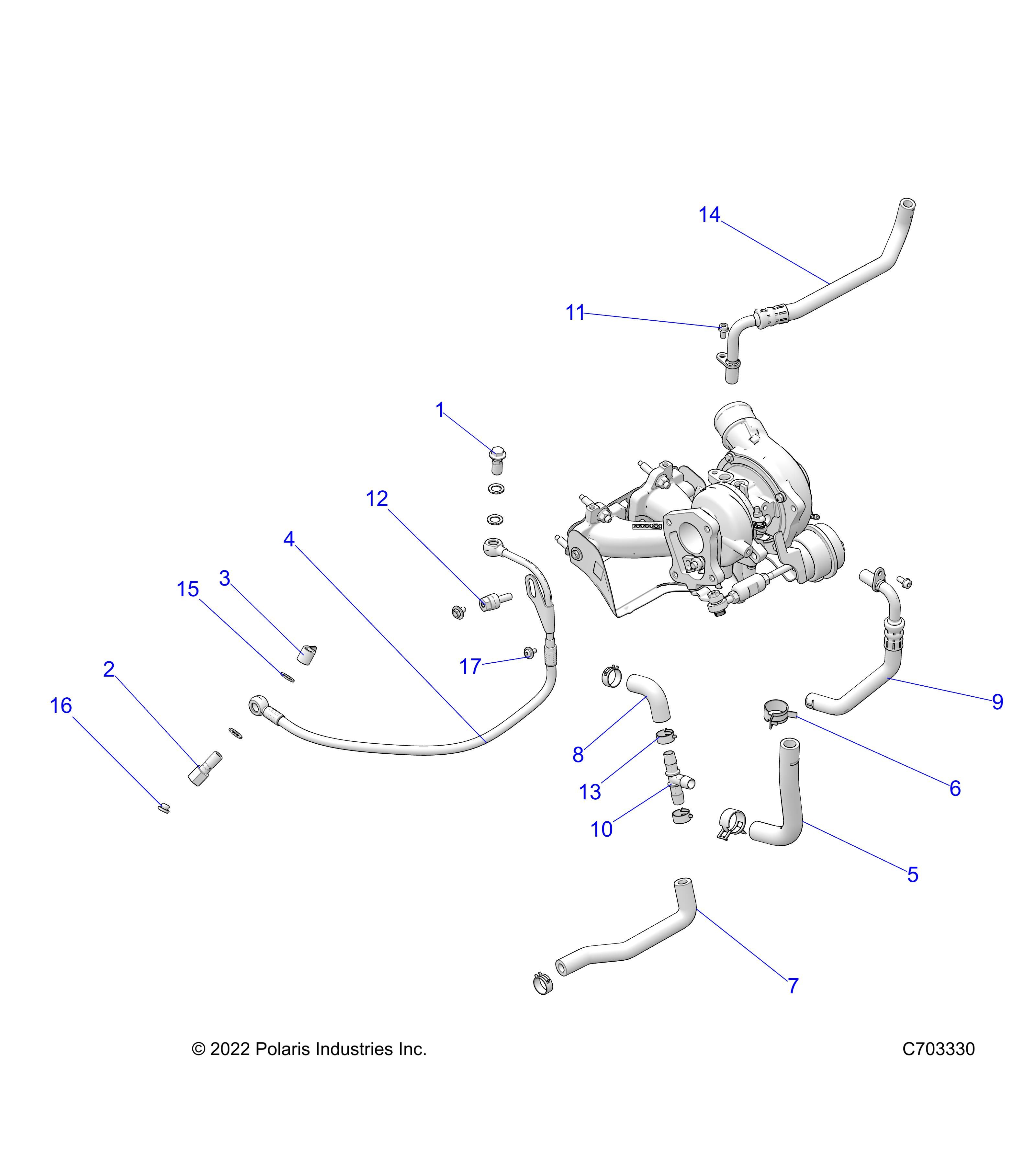 ENGINE TURBO COOLING AND OIL POUR RZR TURBO R SPORT R02 2023