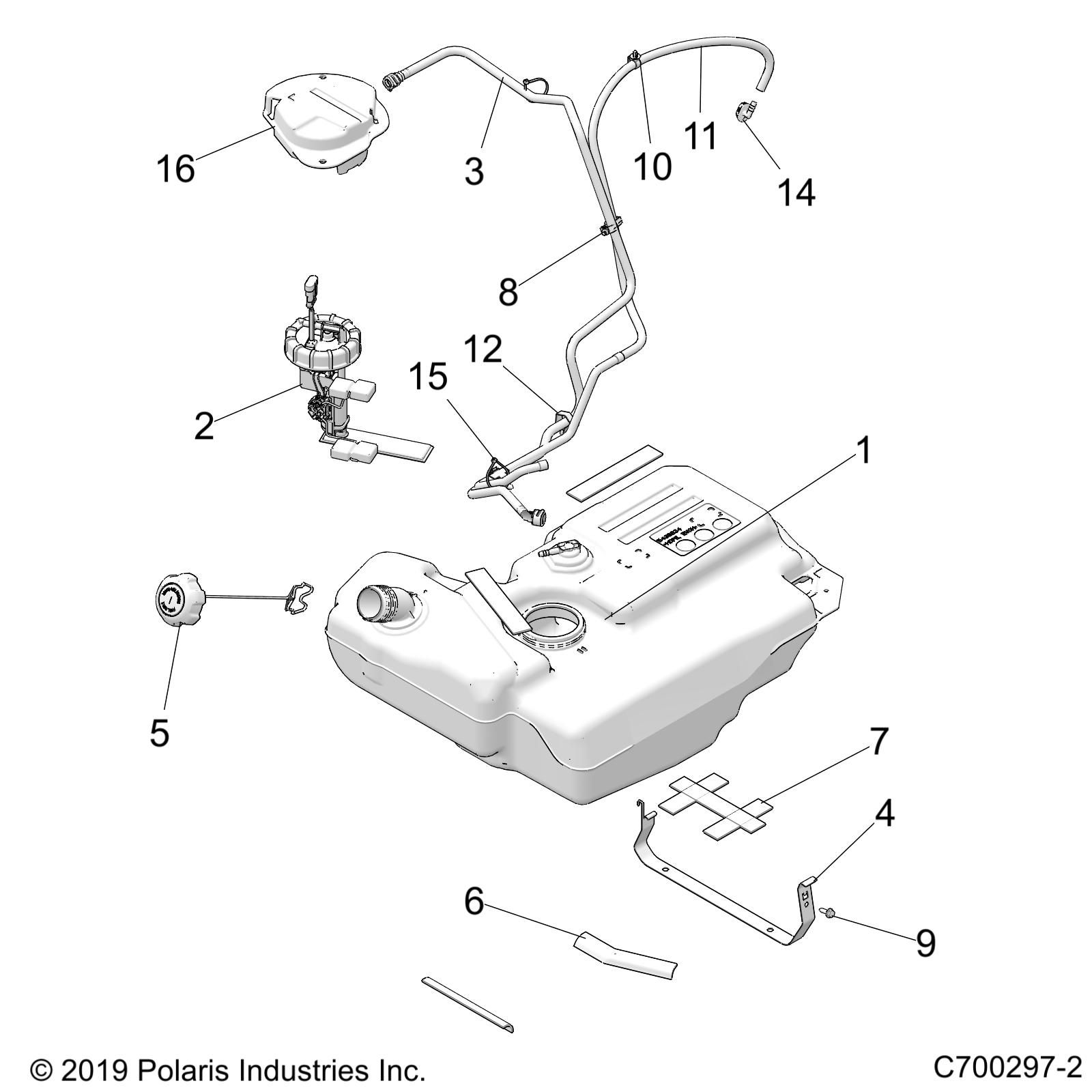 CARROSSERIE RESERVOIR DE CARBURANT POUR RZR TRAIL S 1000 EPS EUTRACTOR 2021