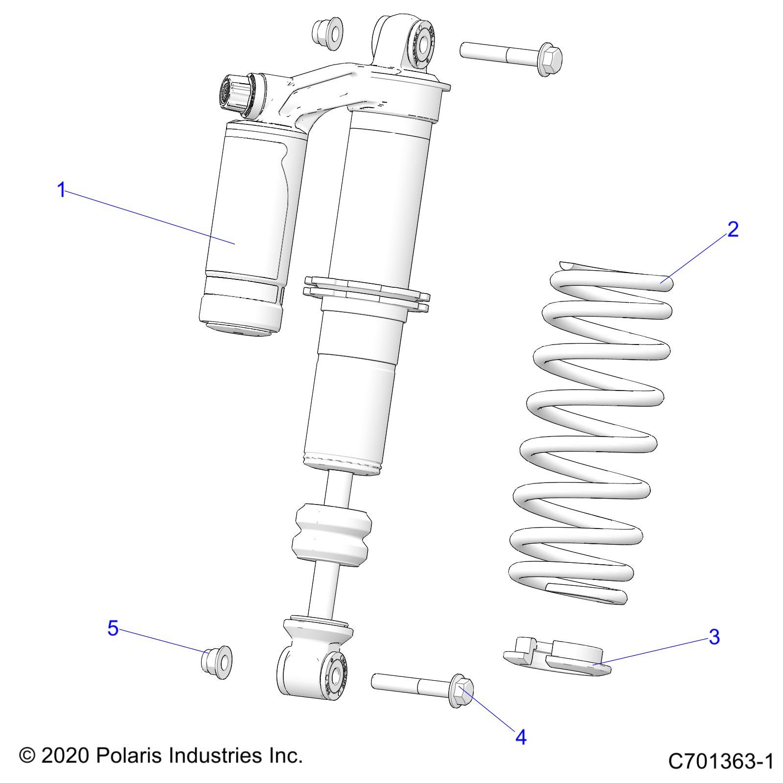 SUSPENSION FRONT SHOCK POUR RZR 900 TRAIL R02 2023